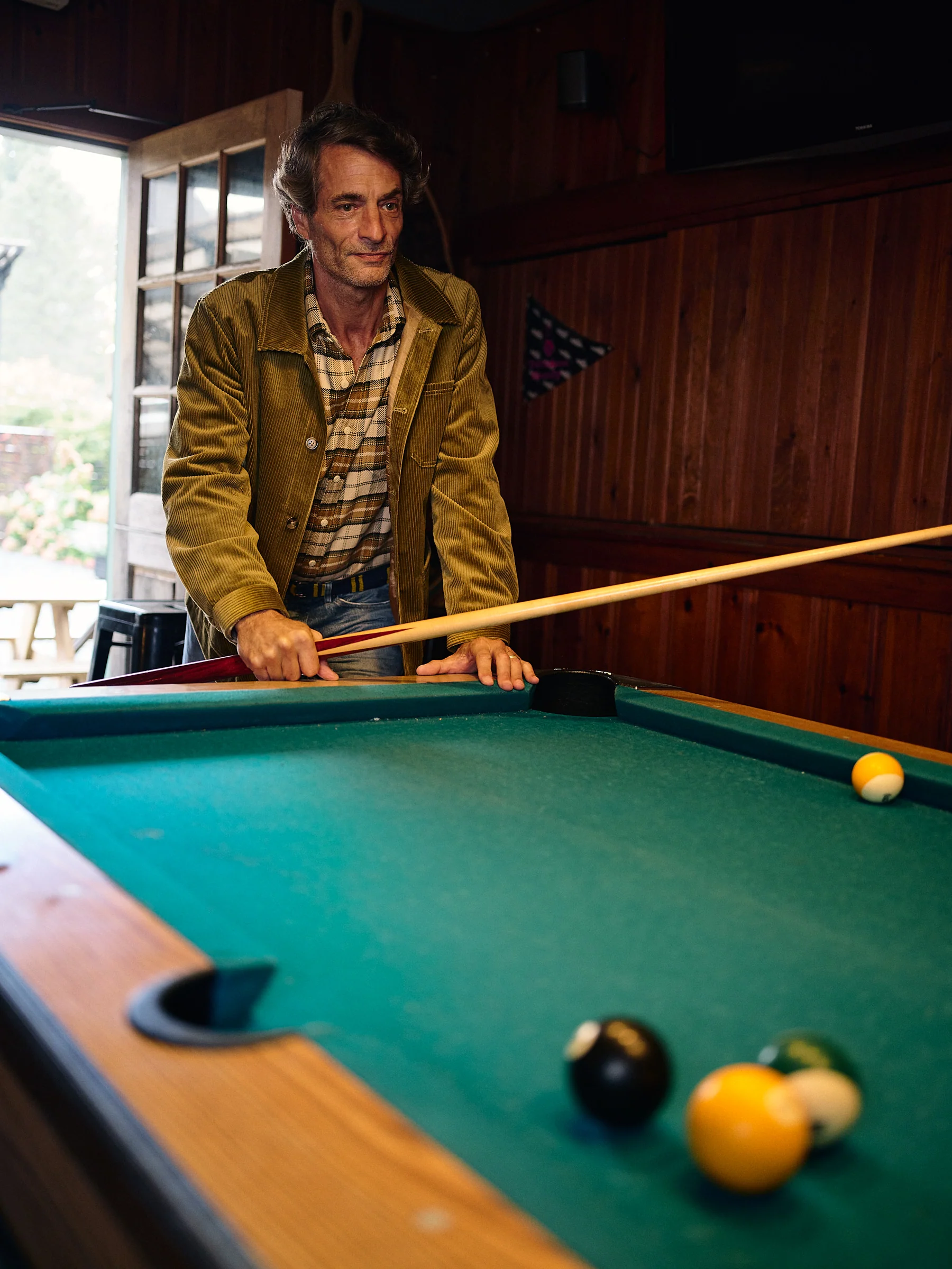 Corduroy French Workman’s Jacket in British Khaki - Image 3