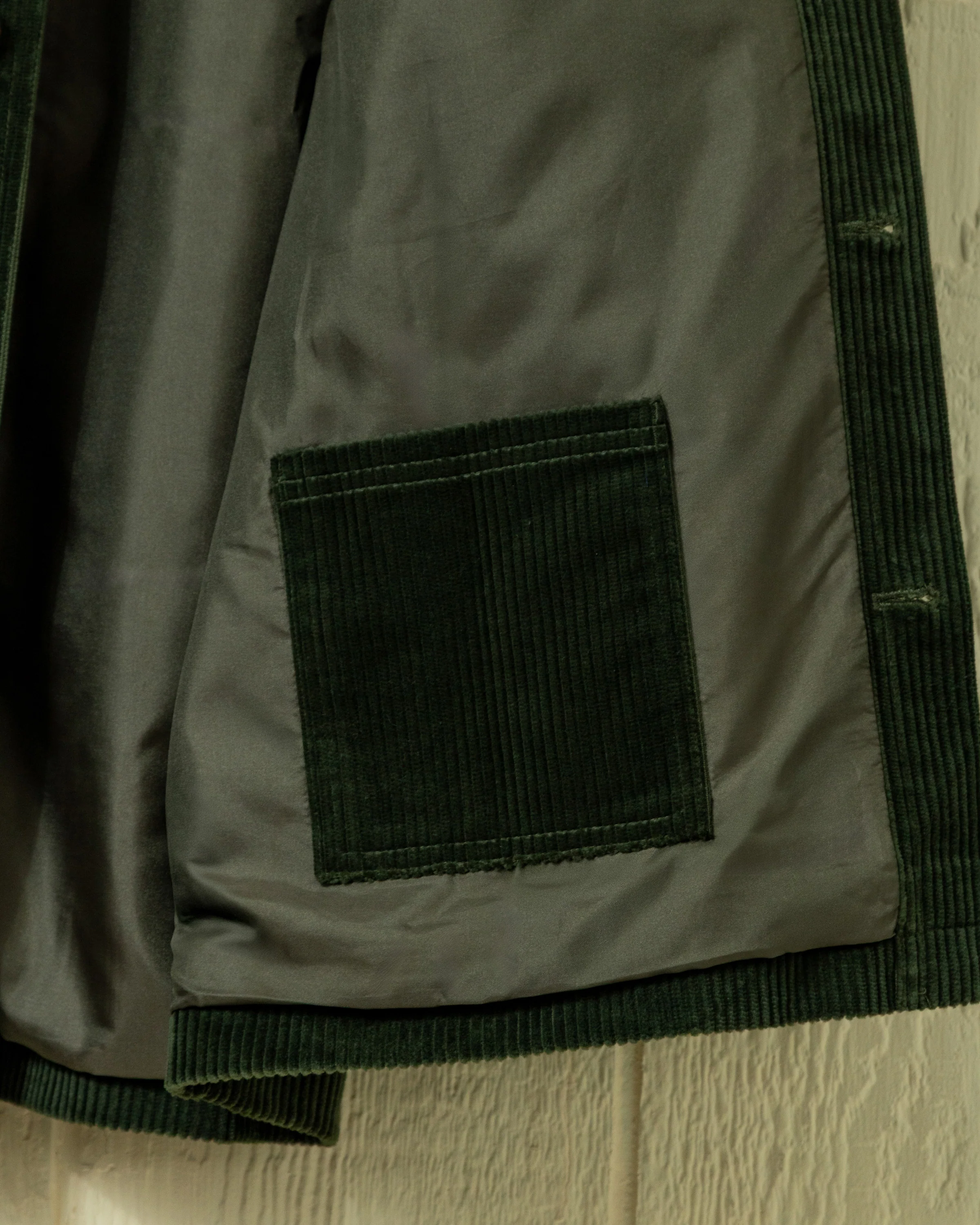 Corduroy French Workman’s Jacket in Pine - Image 4