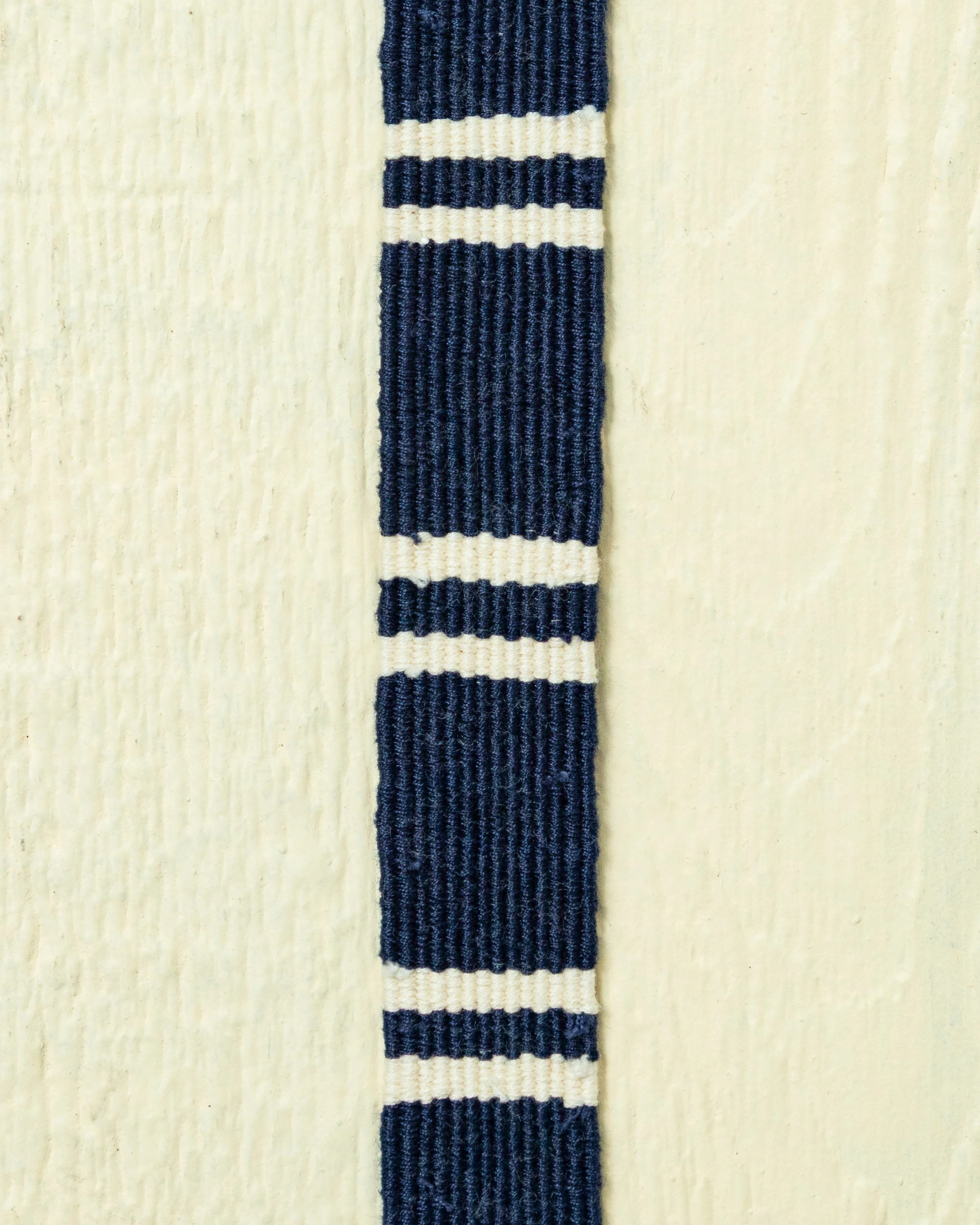 D-Ring Belt in Navy/Cream Regimental Stripe - Image 2