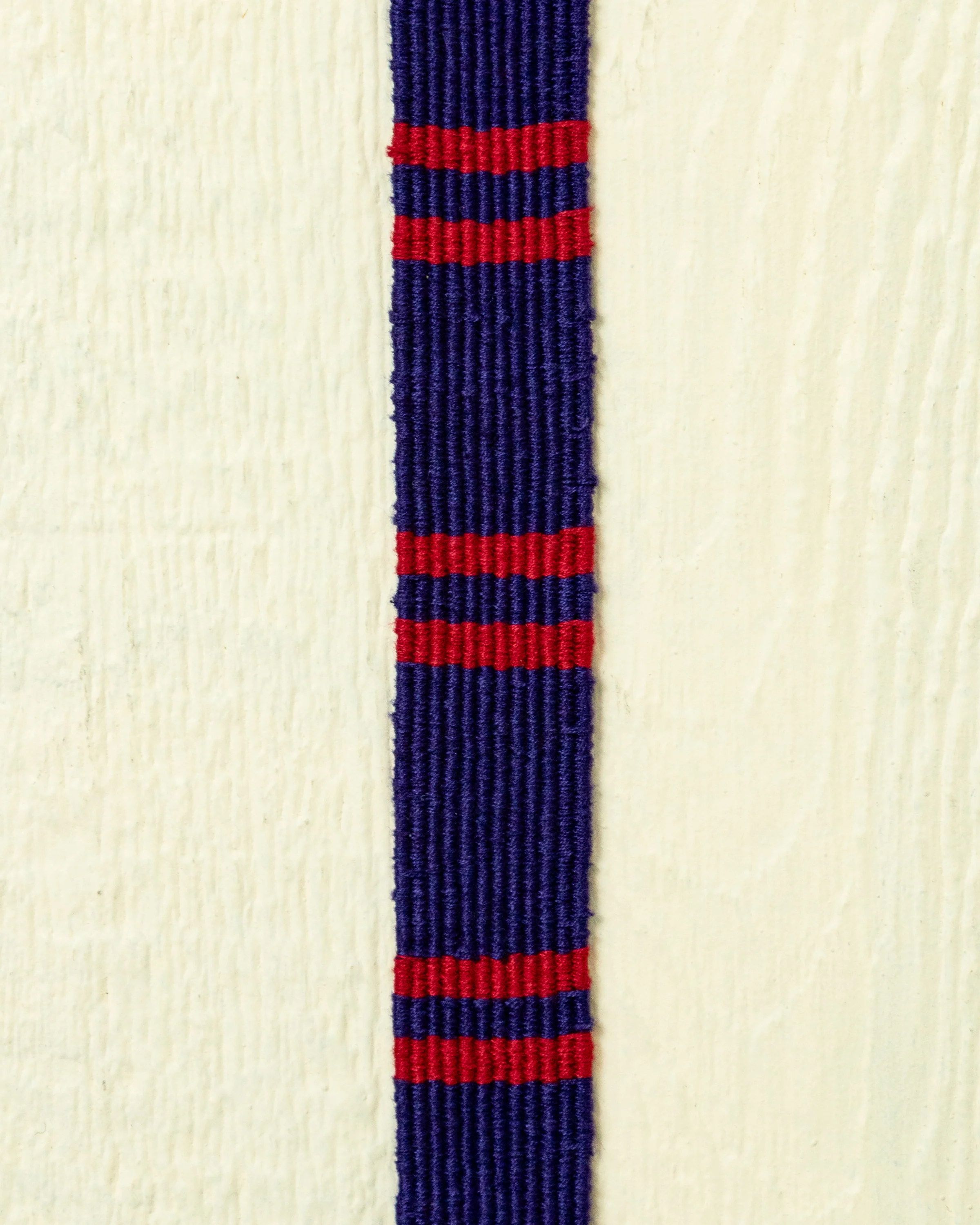D-Ring Belt in Navy/Crimson Regimental Stripe - Image 2