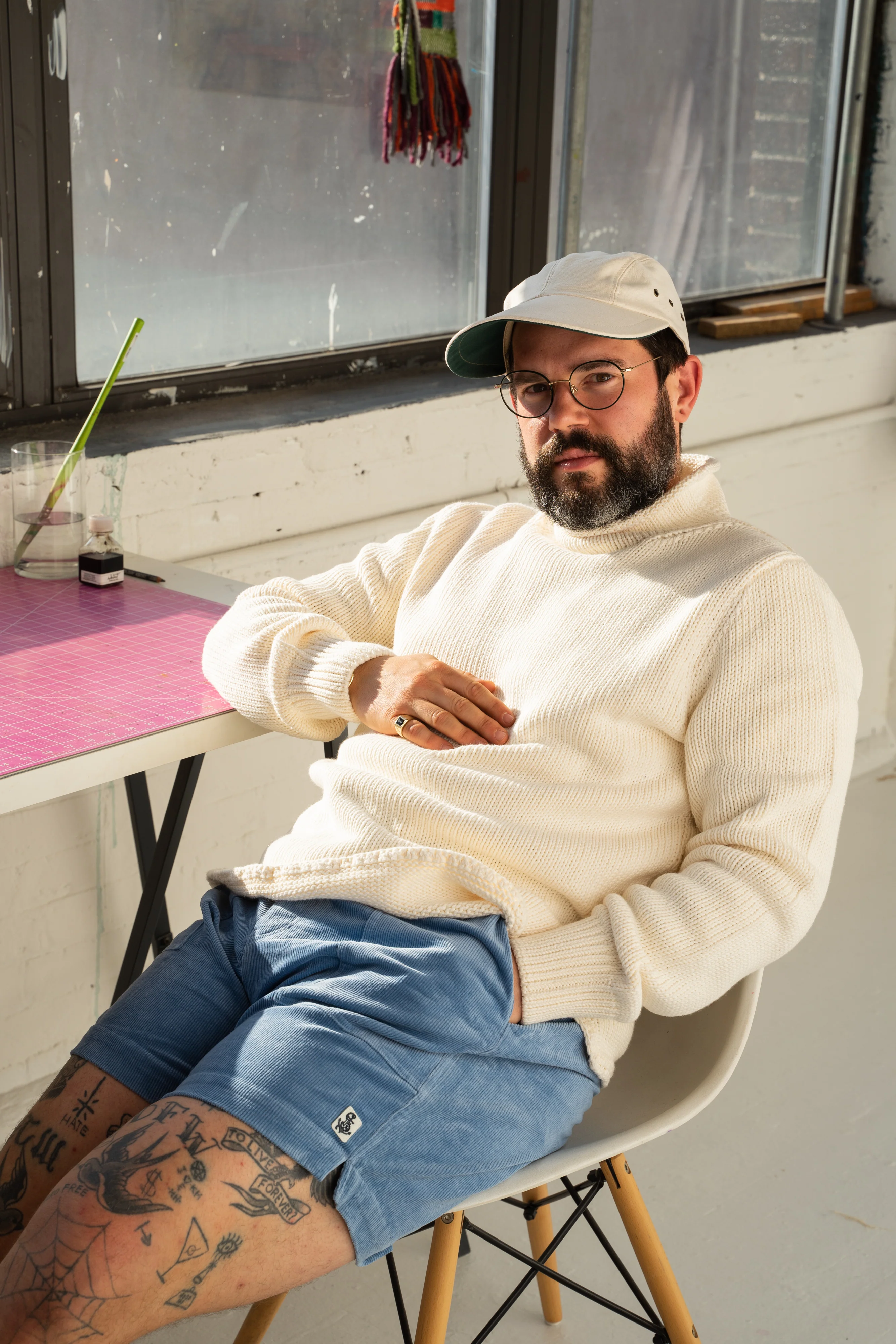 Fisherman's Sweater in Egret - Image 3