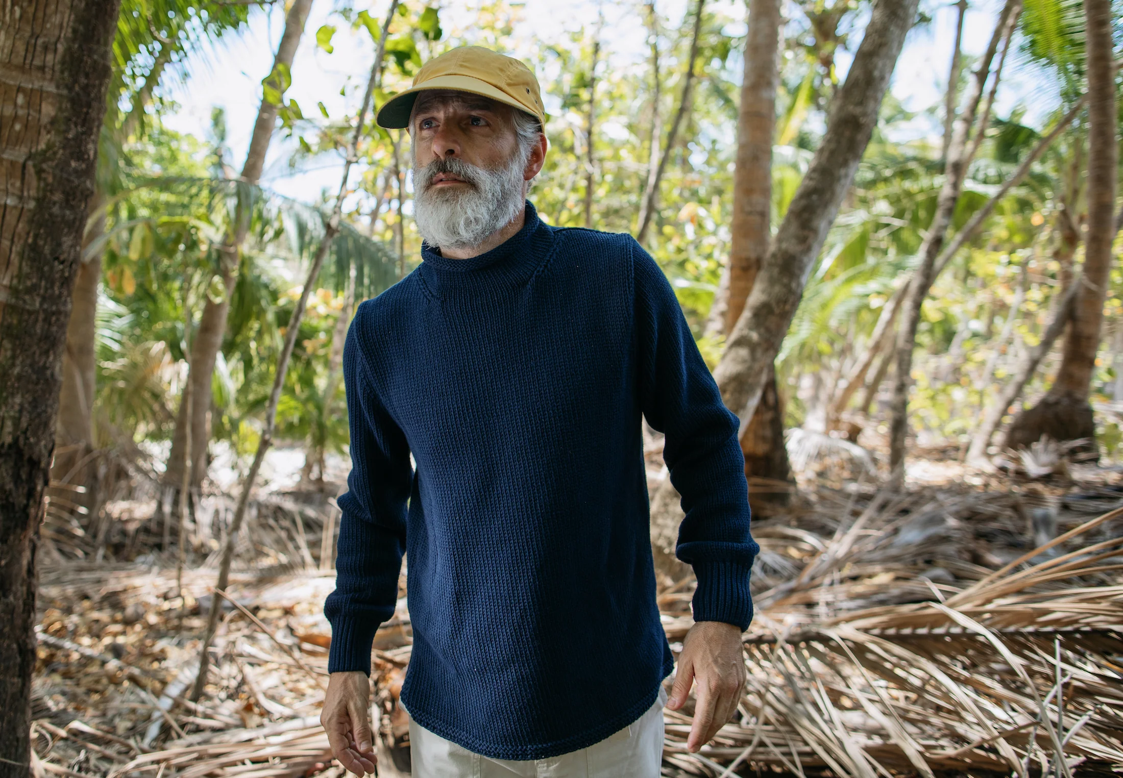 Fisherman's Sweater in Navy - Image 3
