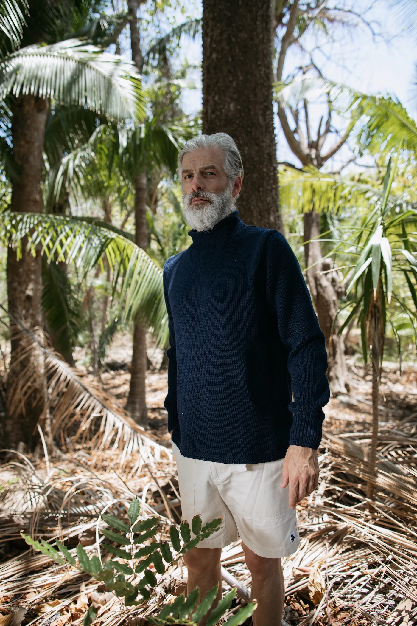 Fisherman's Sweater in Navy - Image 5