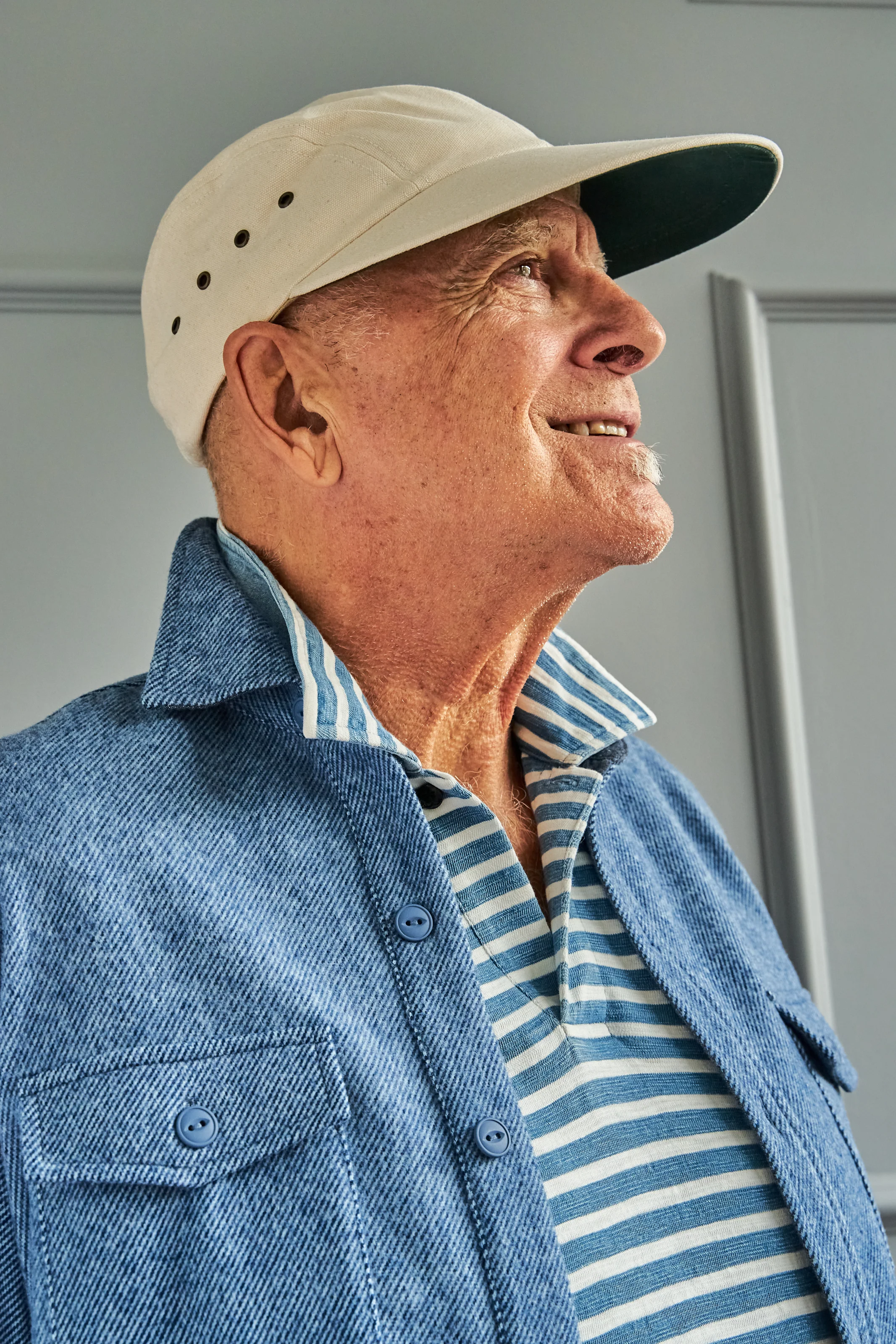 Fleece Overshirt in Ice Blue - Image 3