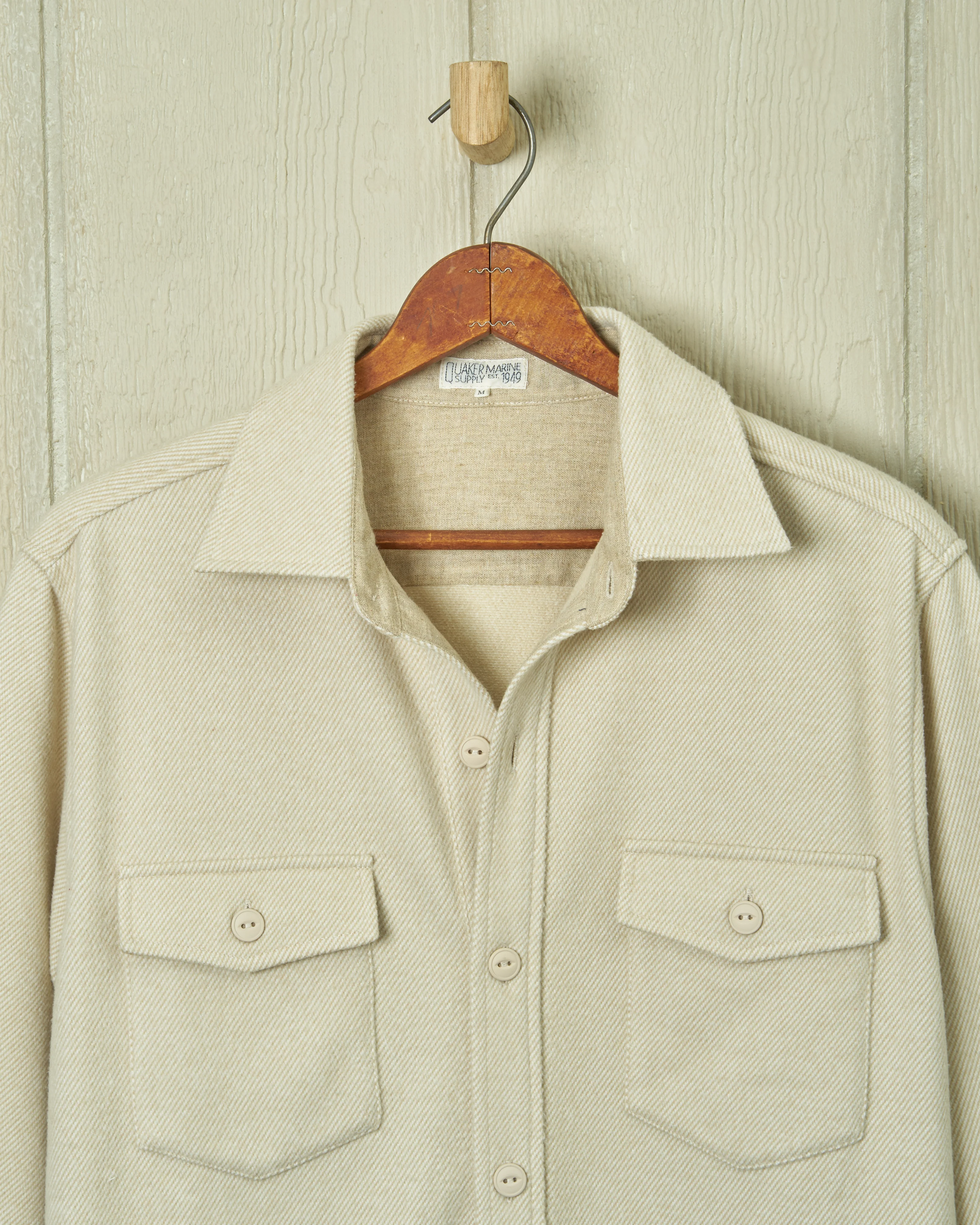 Fleece Overshirt in Sand - Image 6