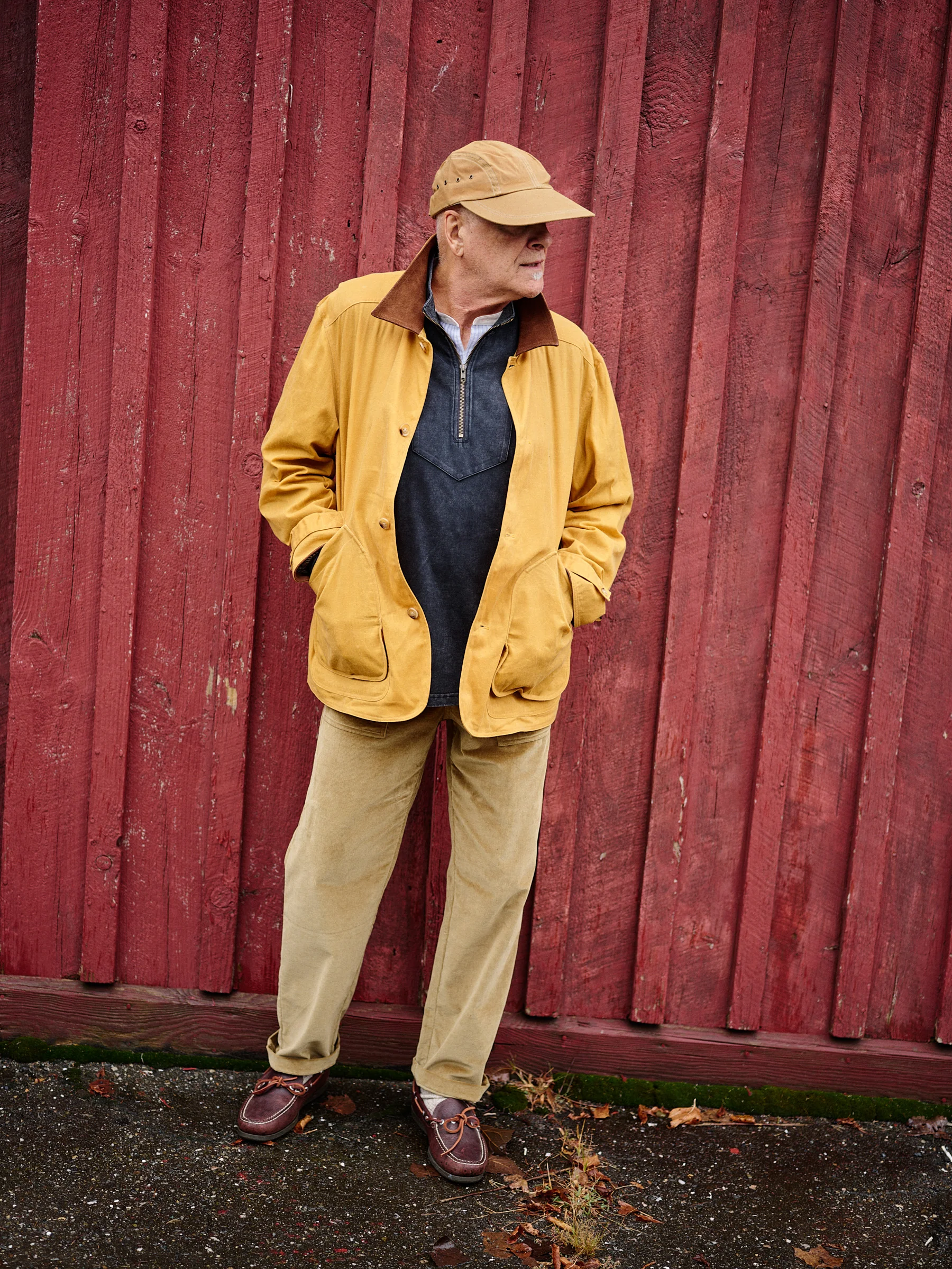 Gamekeeper Jacket in Goldenrod Waxed Canvas - Image 2