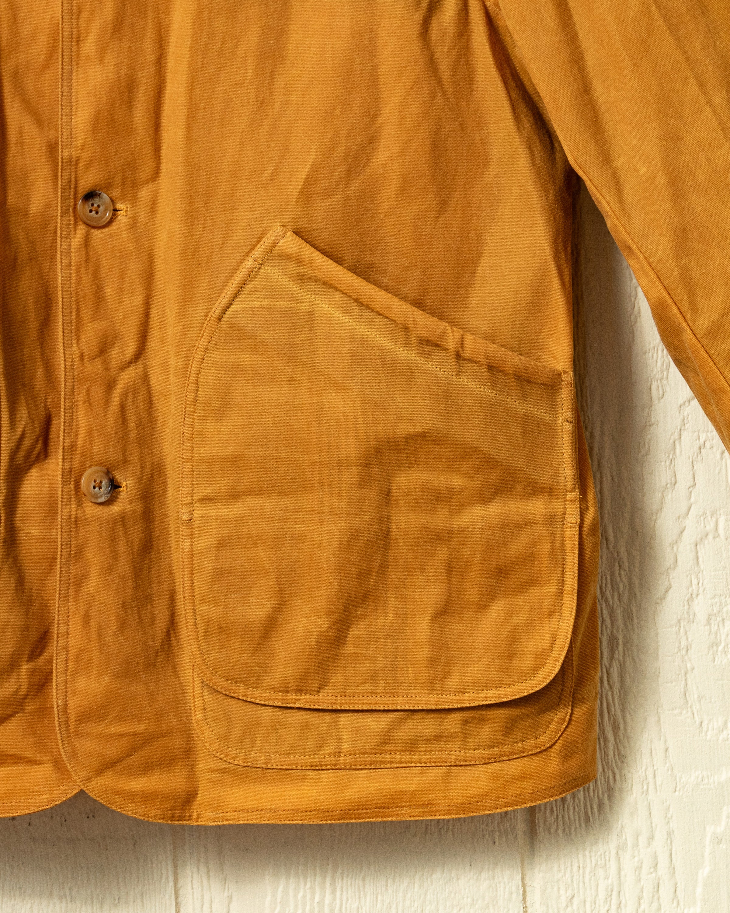 Gamekeeper Jacket in Goldenrod Waxed Canvas - Image 9
