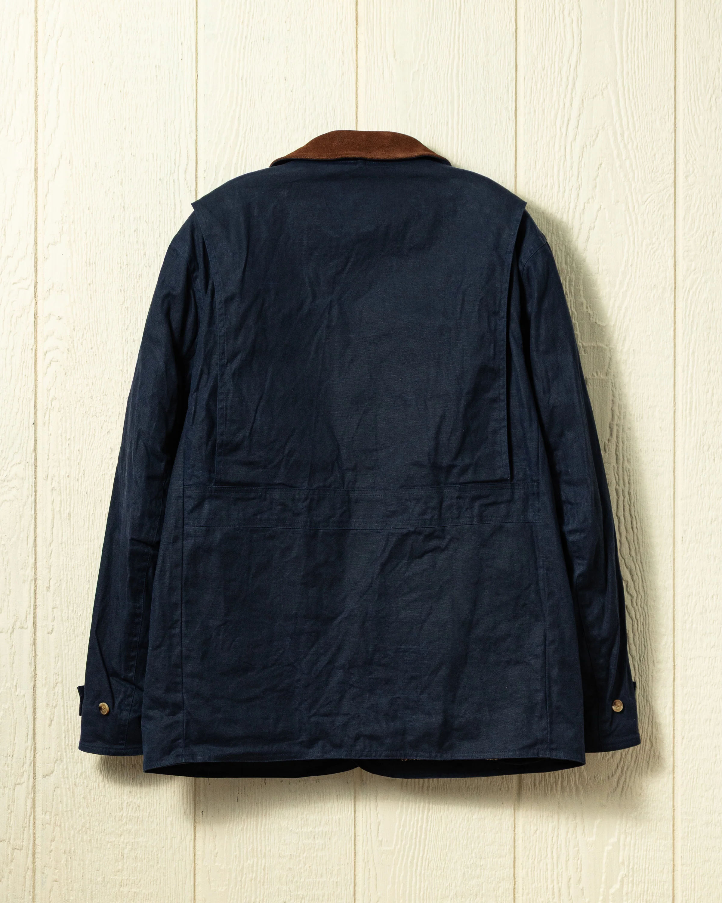 Gamekeeper Jacket in Navy Waxed Canvas - Image 4