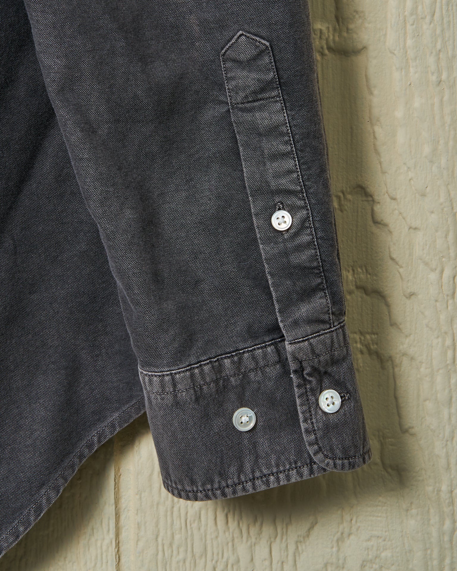 Garment Dyed Oxford Shirt in Graphite - Image 4