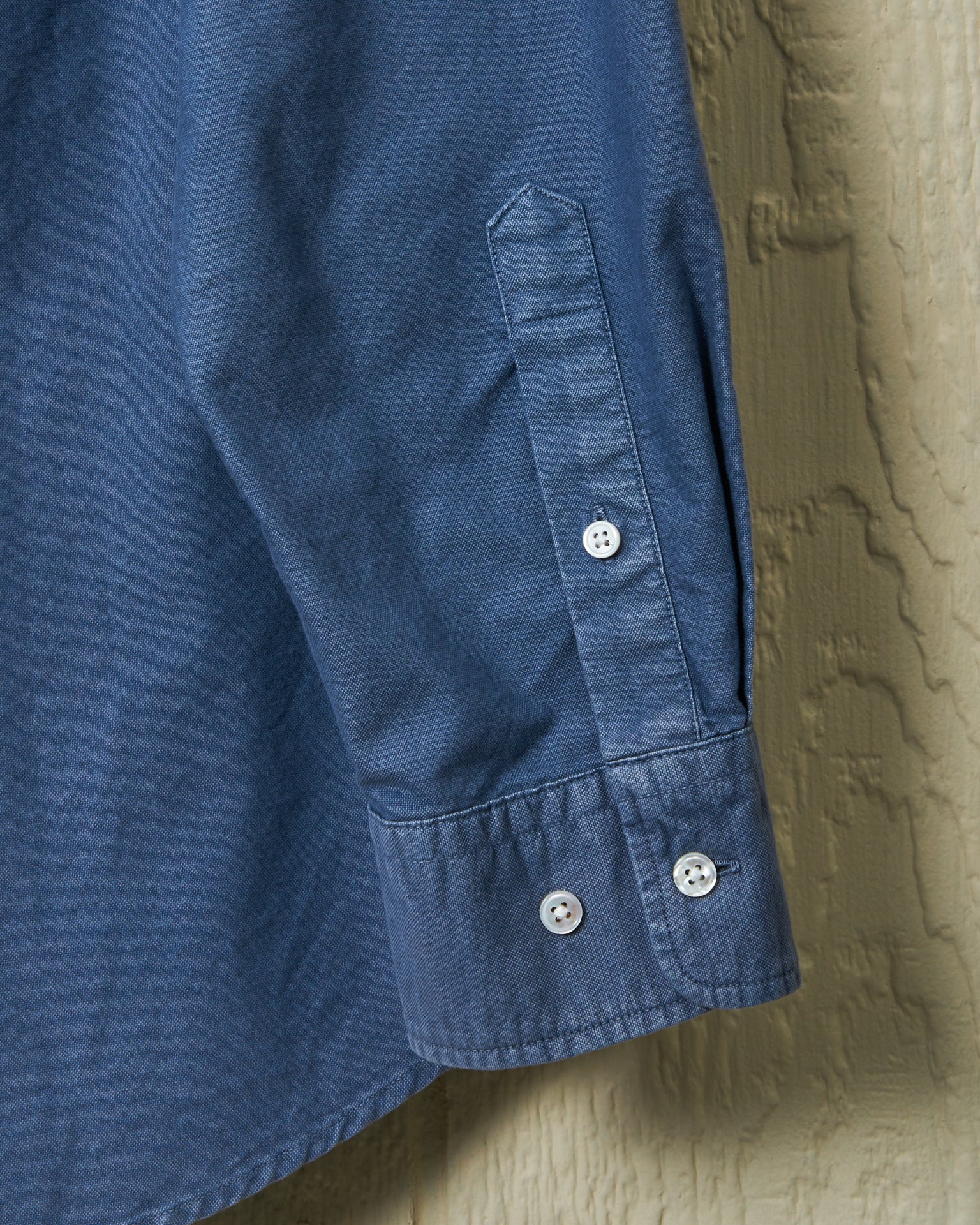 Garment Dyed Oxford Shirt in Weathered Navy - Image 5