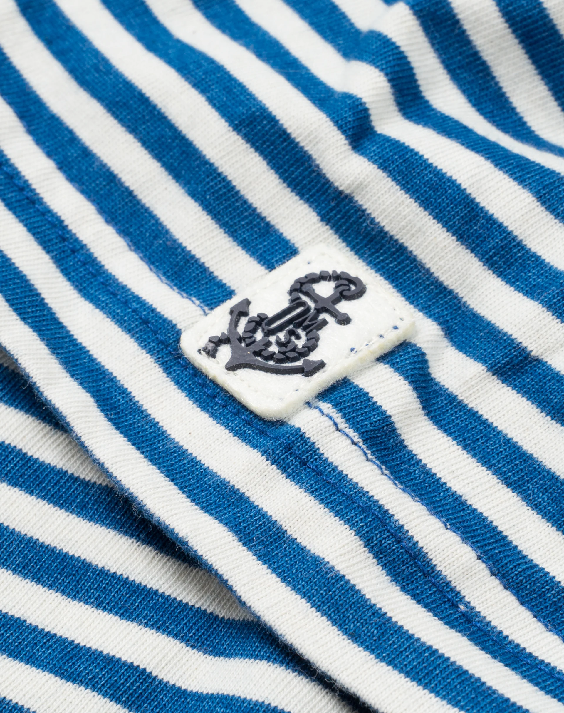 Indigo Polo in Blue/White Stripe - Image 3