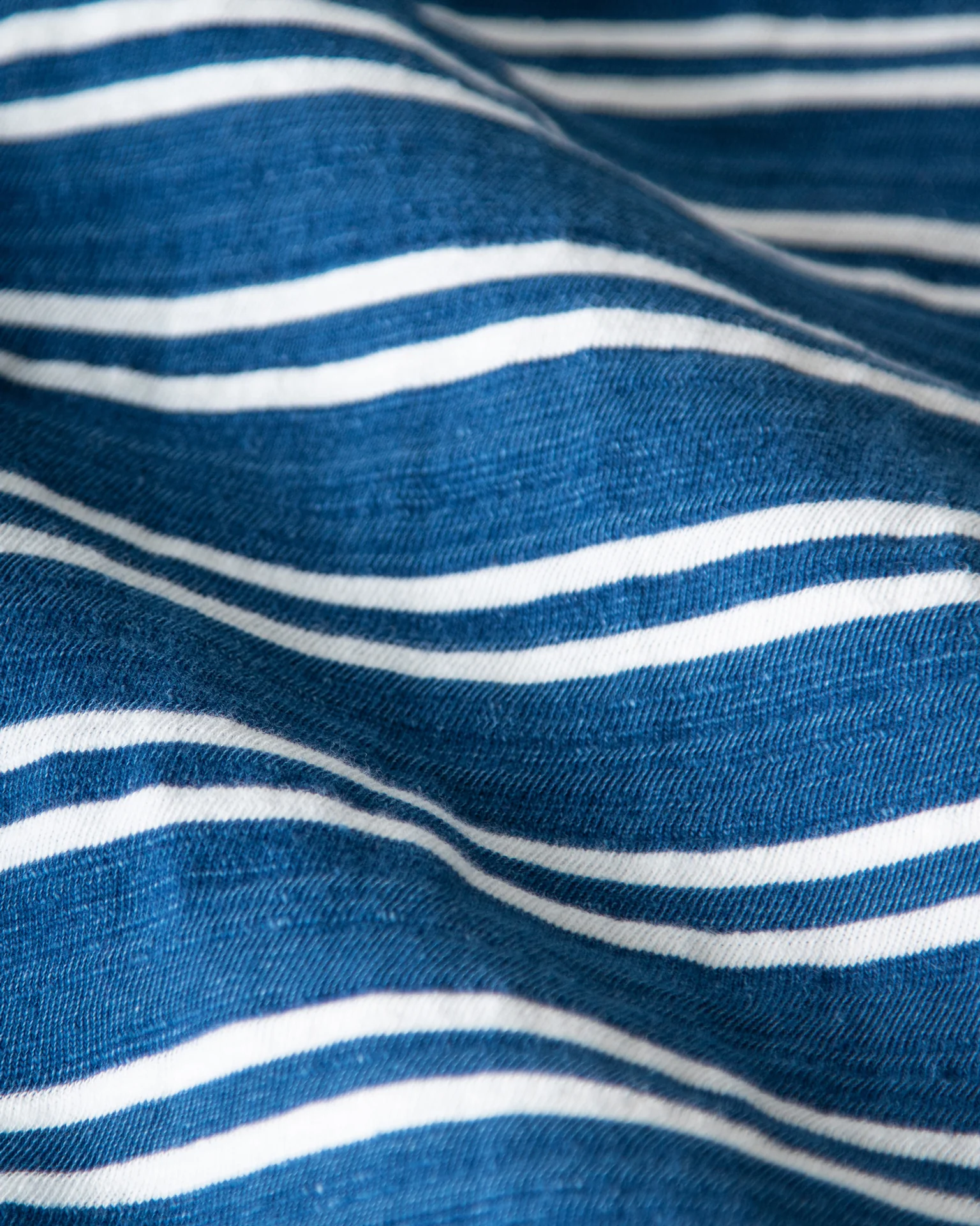 Indigo Polo in Indigo/White Double Stripe - Image 3