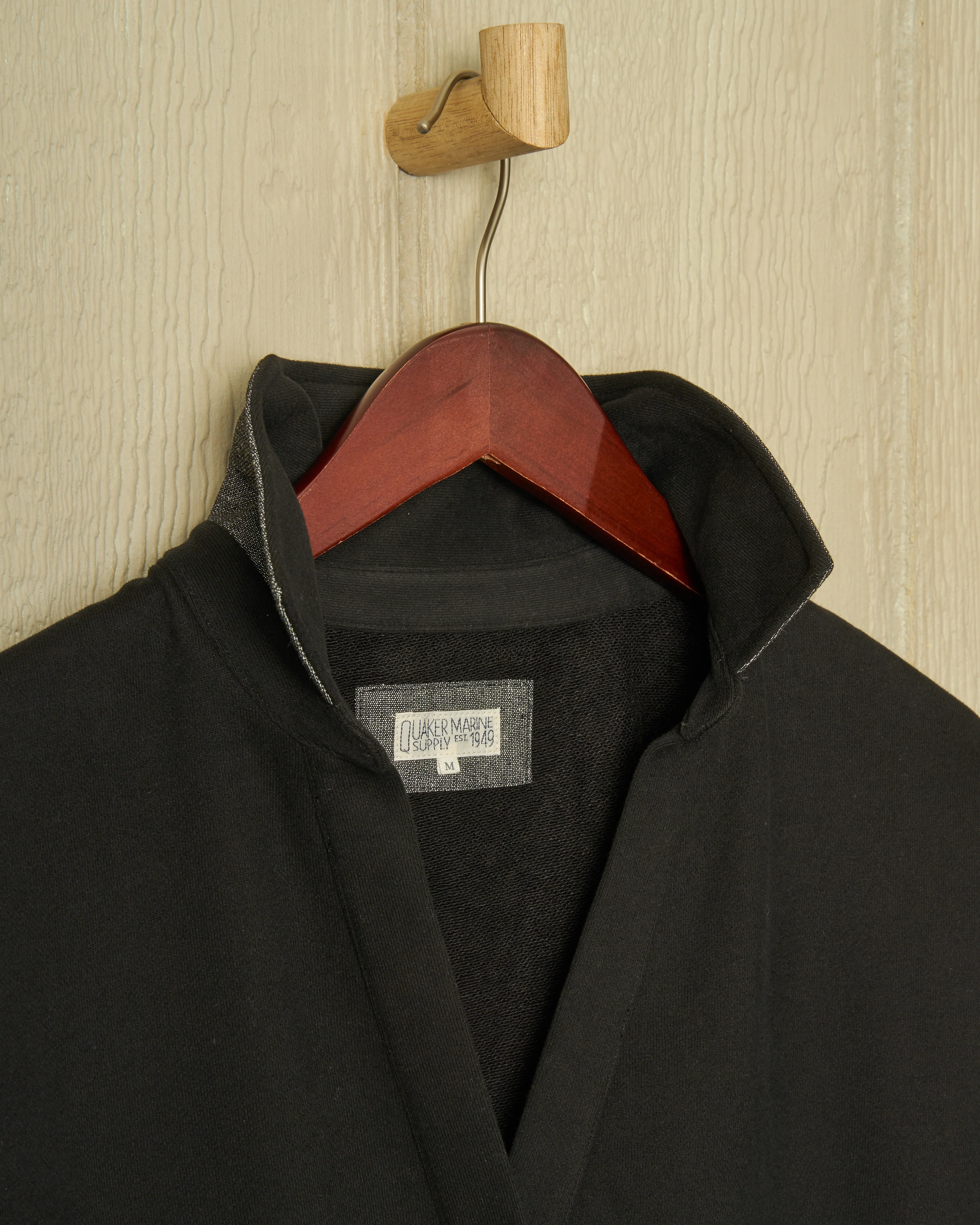 Inlet Pullover in Black Loopback Terry - Image 10