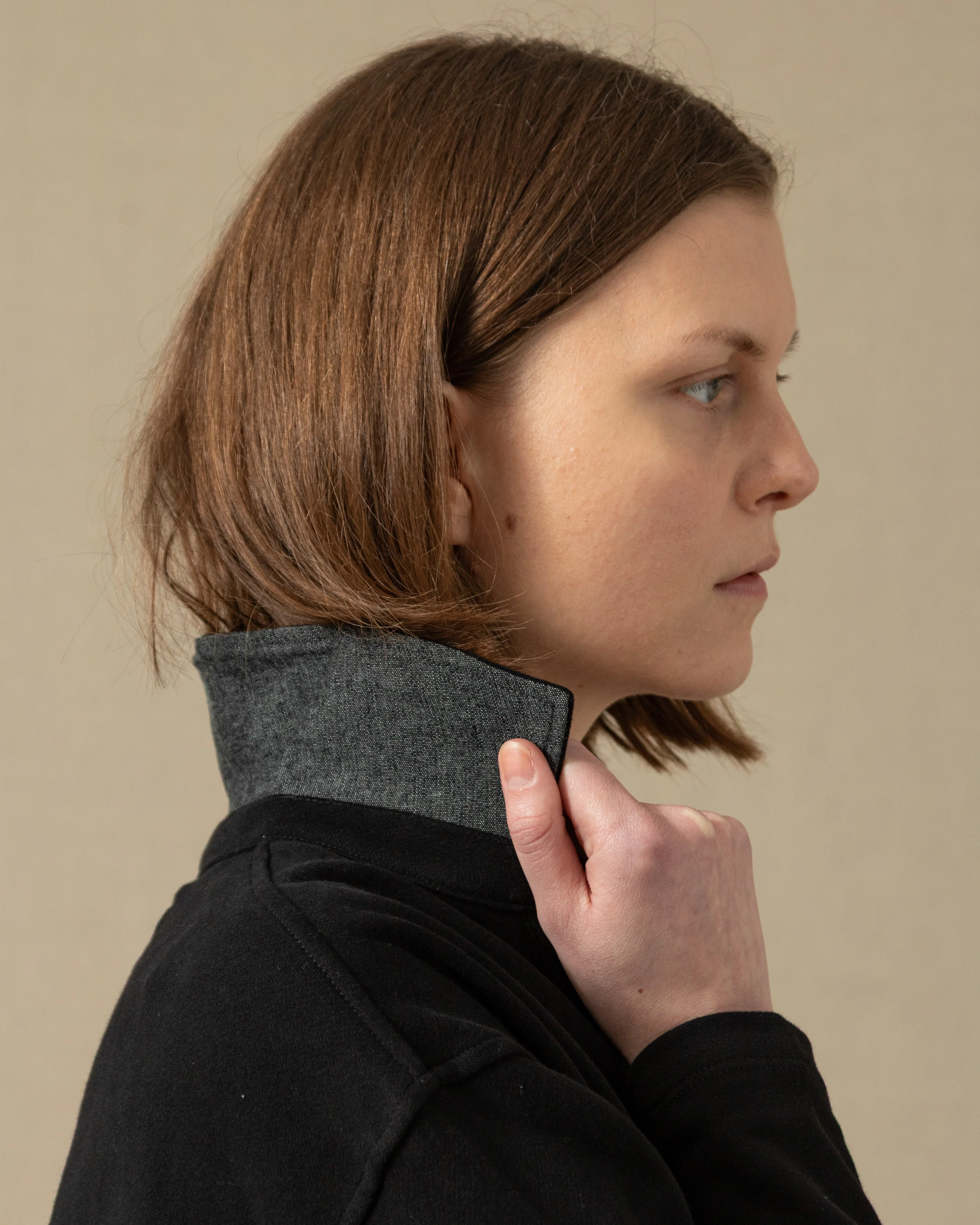 Inlet Pullover in Black Loopback Terry - Image 5