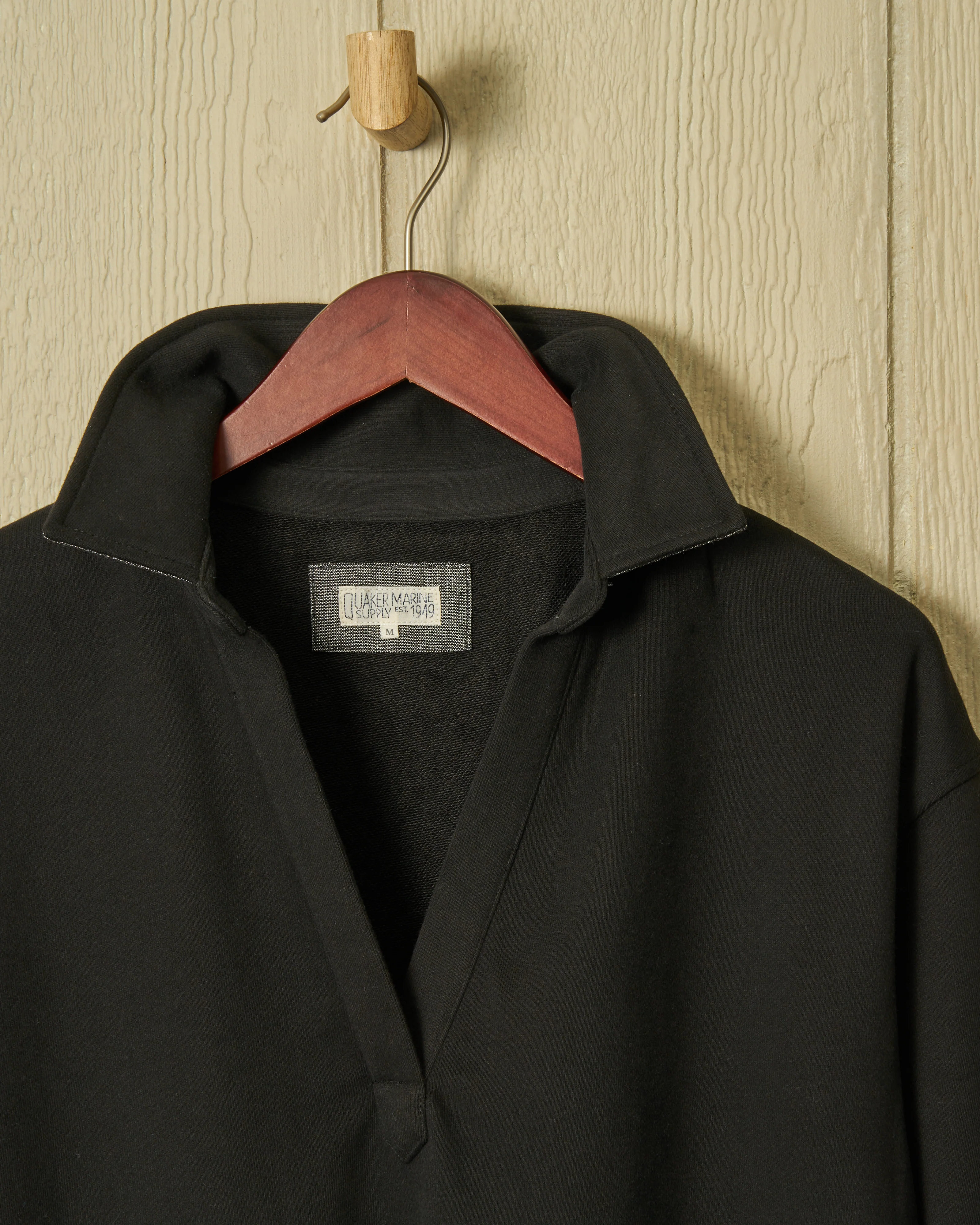 Inlet Pullover in Black Loopback Terry - Image 9