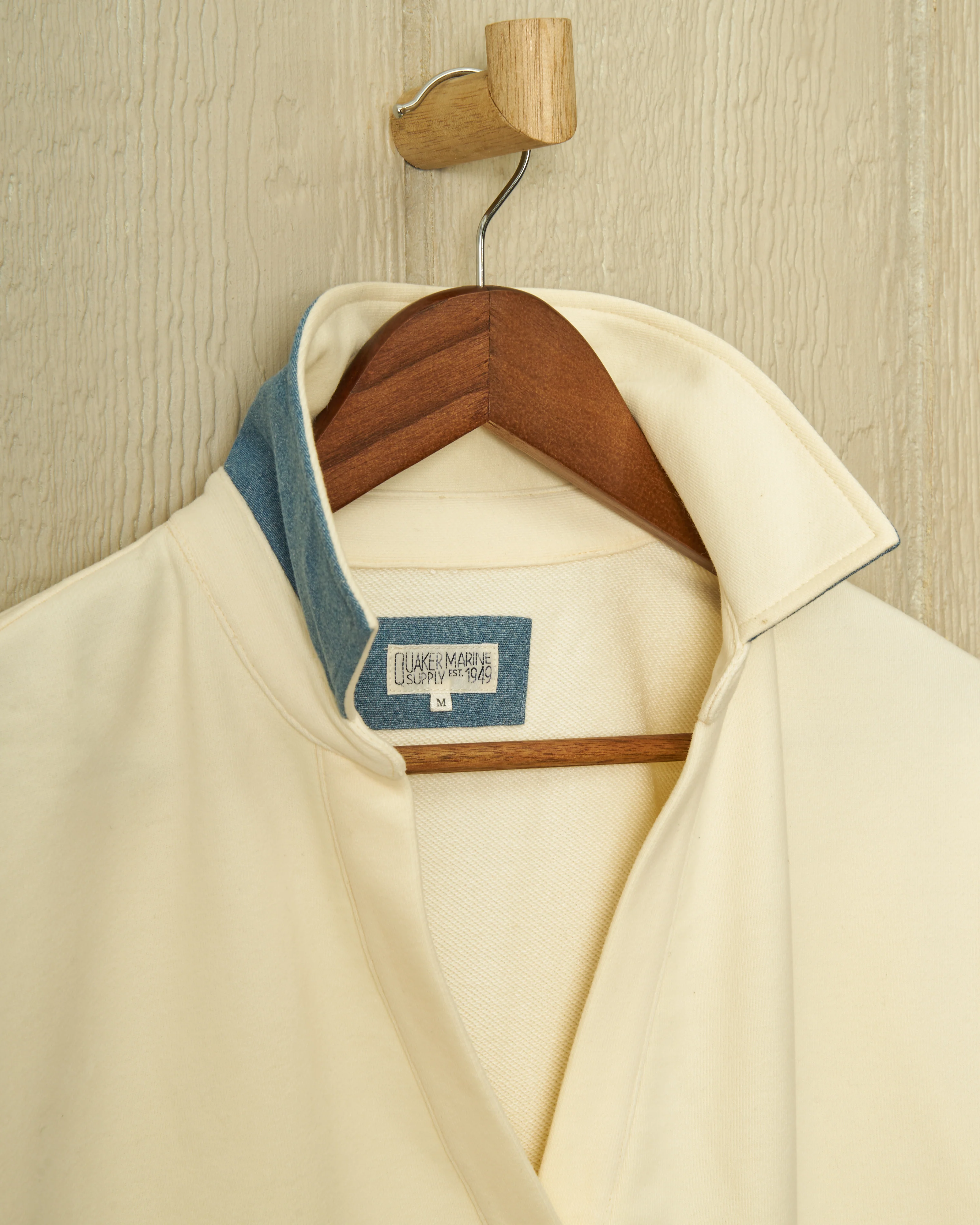 Inlet Pullover in Cream Loopback Terry - Image 11