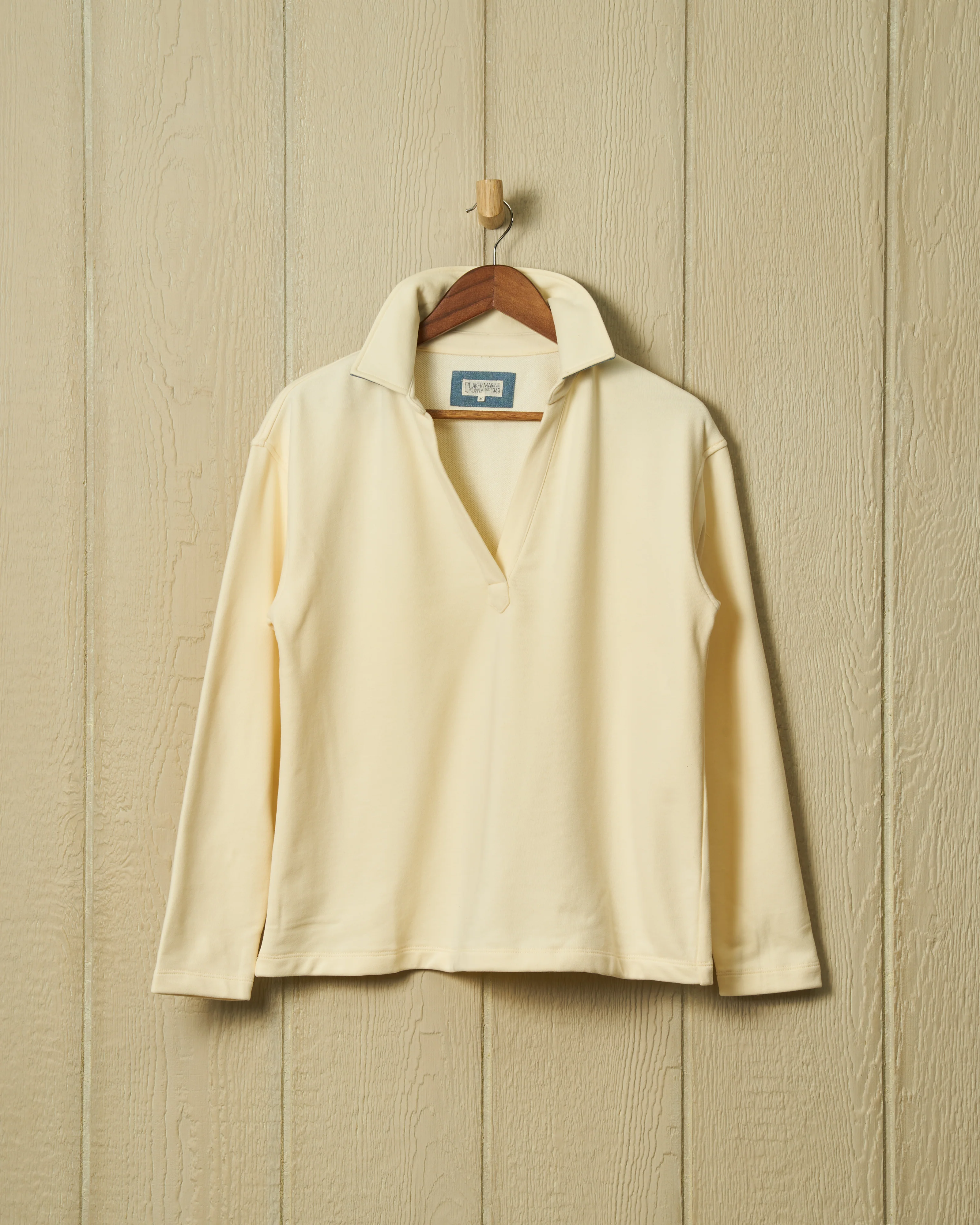 Inlet Pullover in Cream Loopback Terry - Image 8
