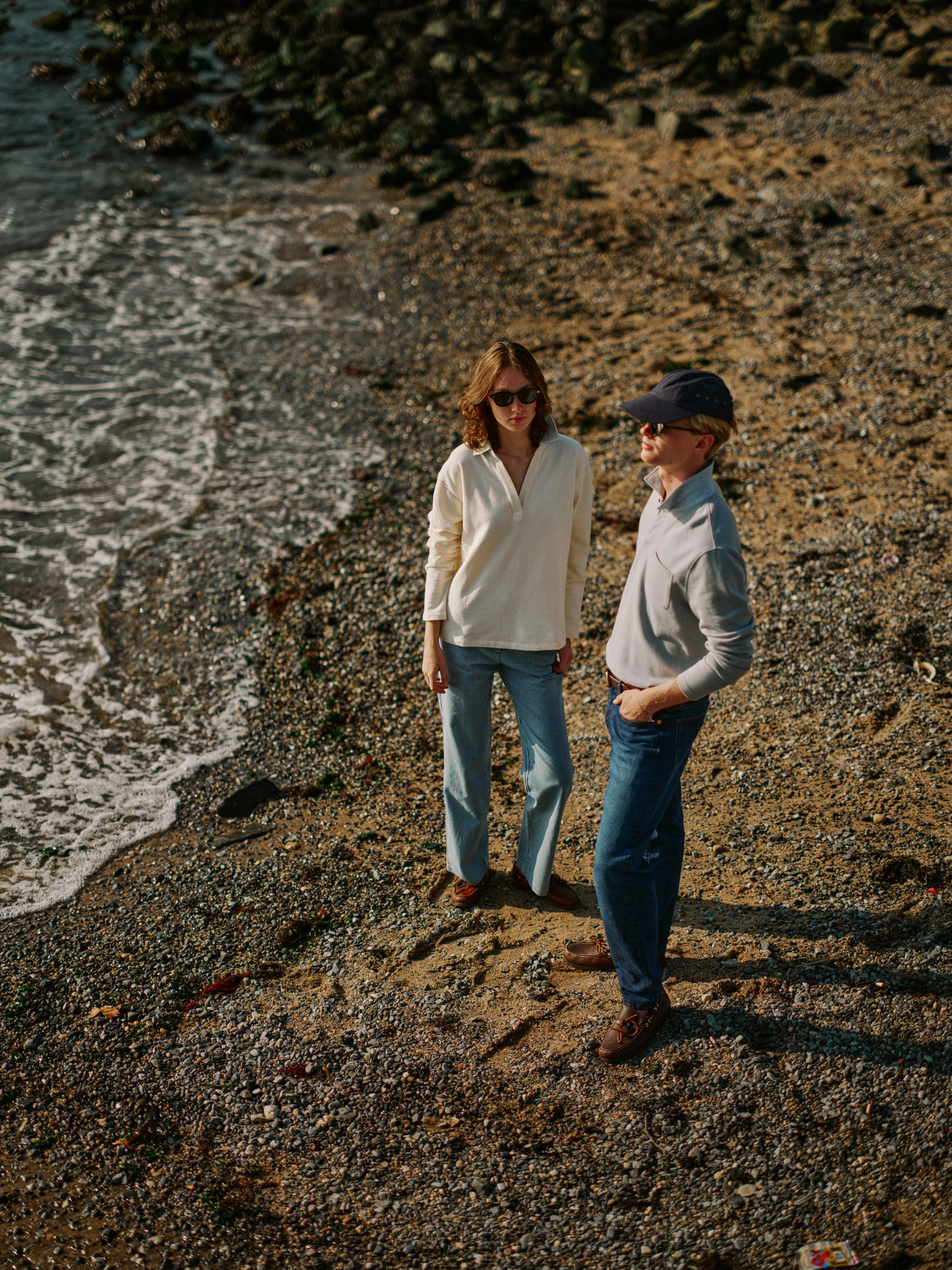 Inlet Pullover in Cream Loopback Terry - Image 9