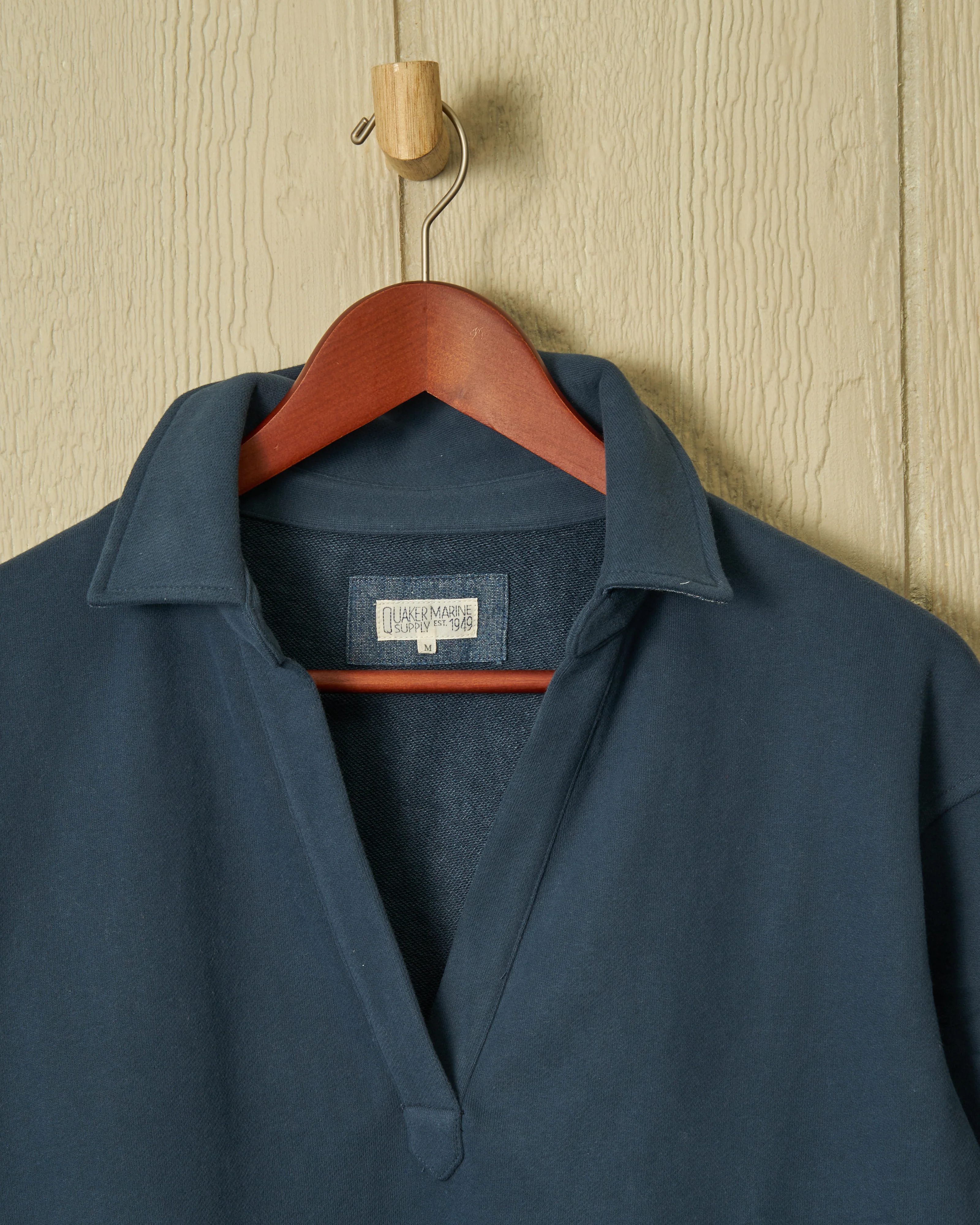 Inlet Pullover in Navy Loopback Terry - Image 12