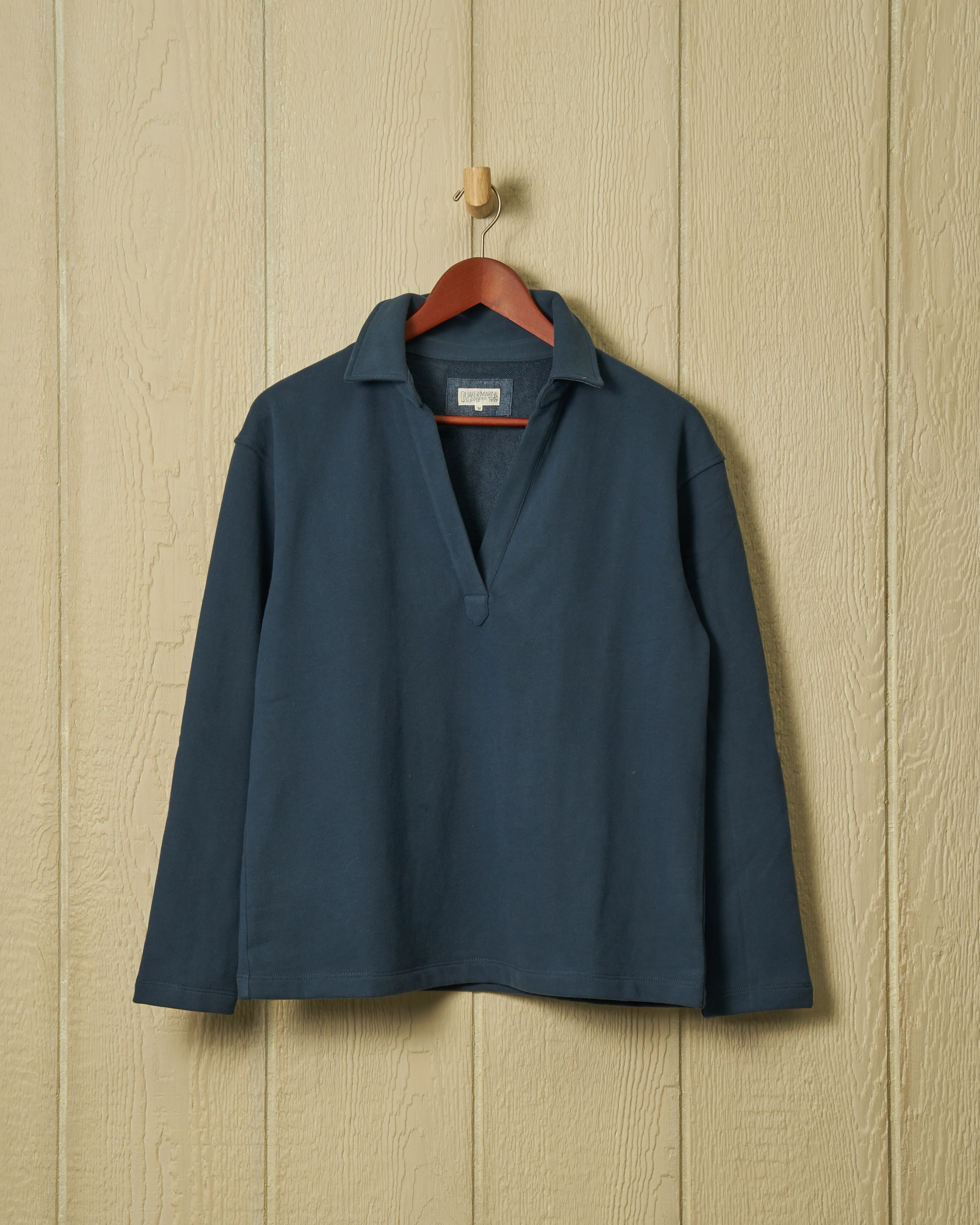 Inlet Pullover in Navy Loopback Terry - Image 13
