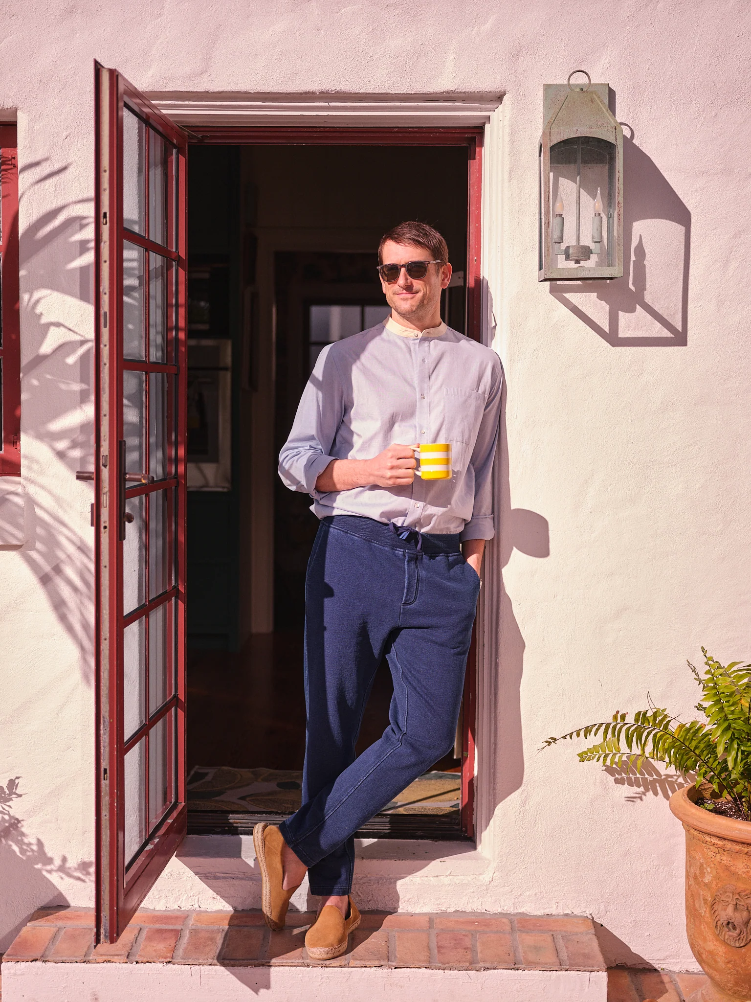 Monterey Pant in Dark Wash Indigo Loopback Terry - Image 4