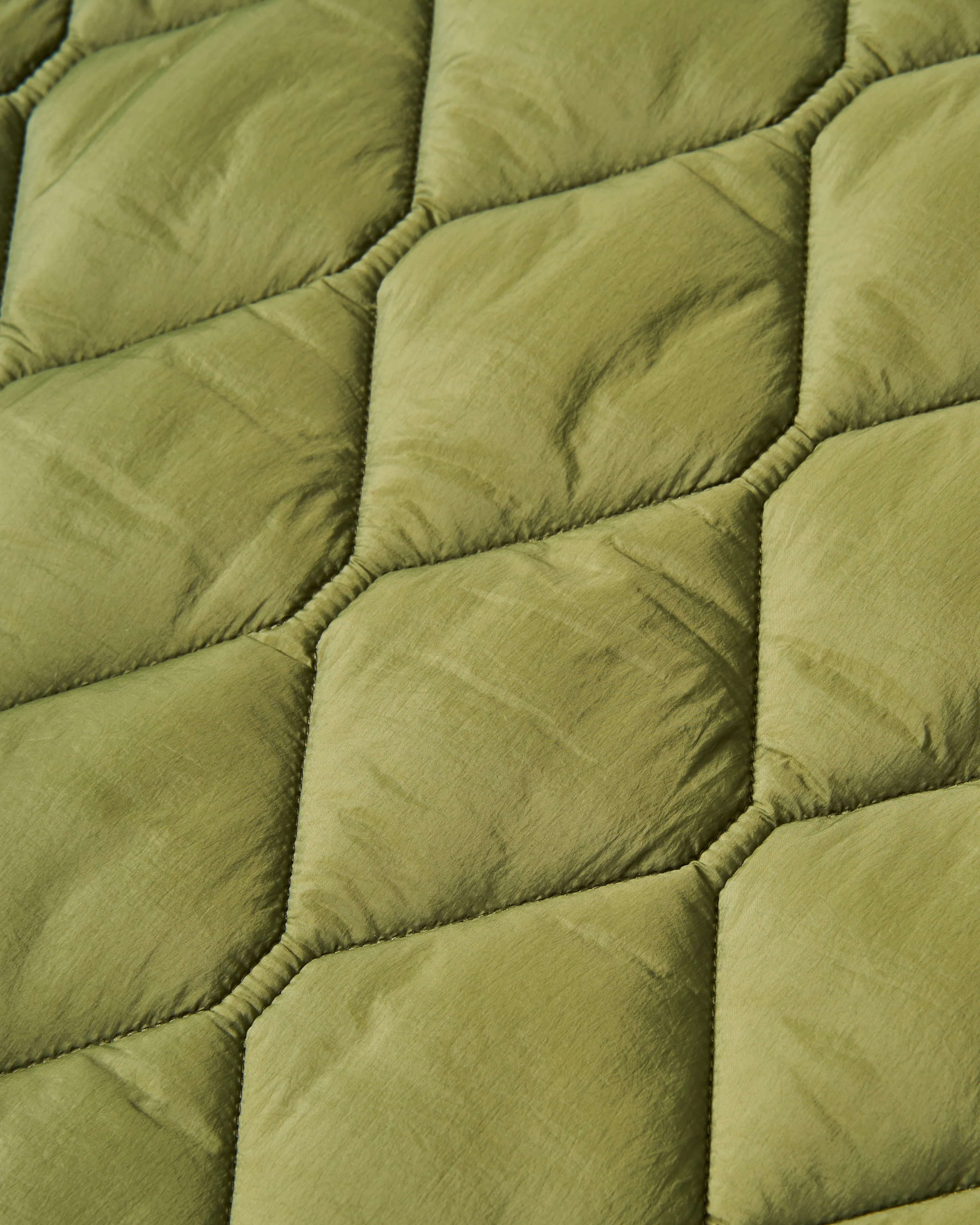 Quilted Vest in Olive - Image 7
