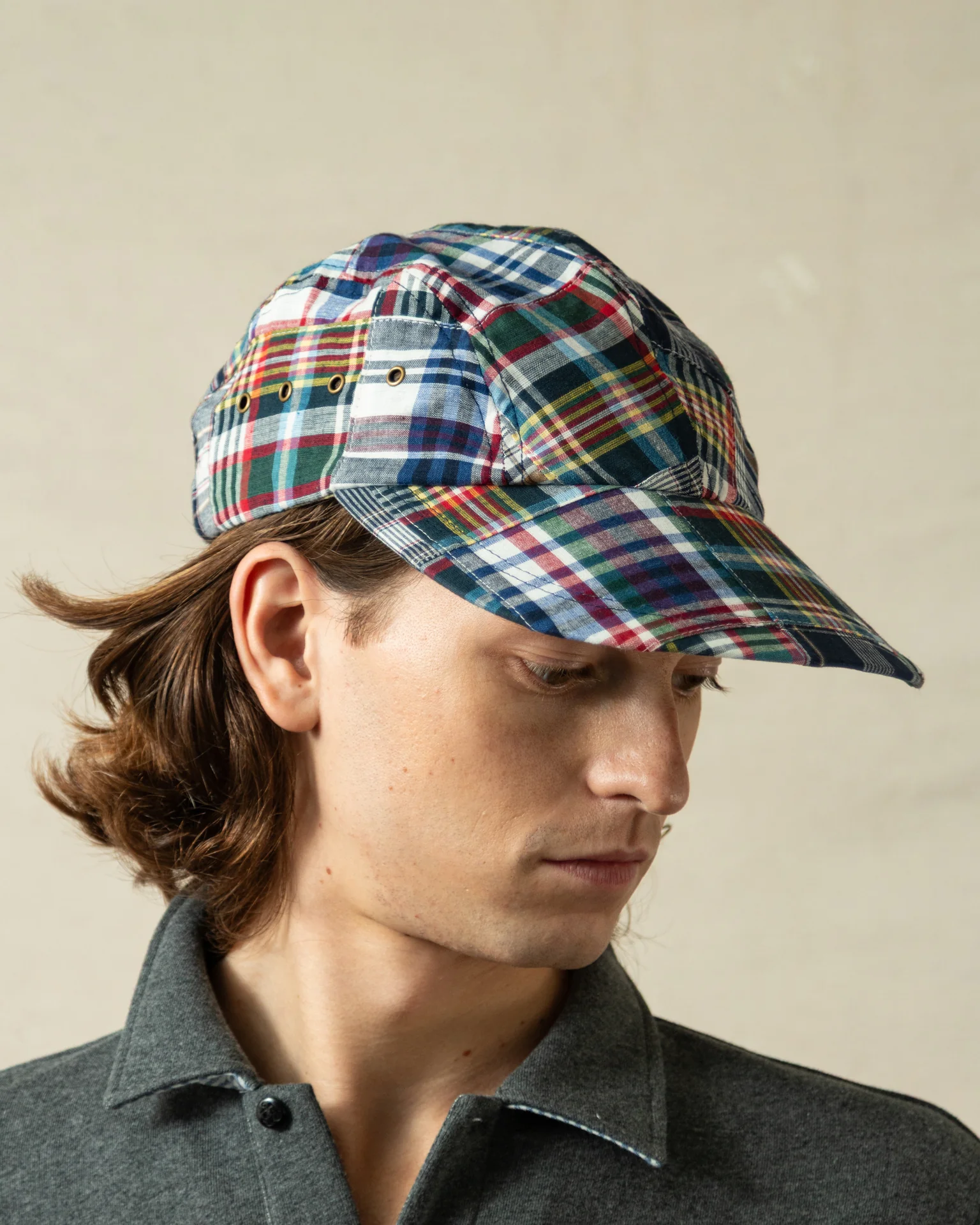 Swordfish in Navy Patchwork Madras - Image 2