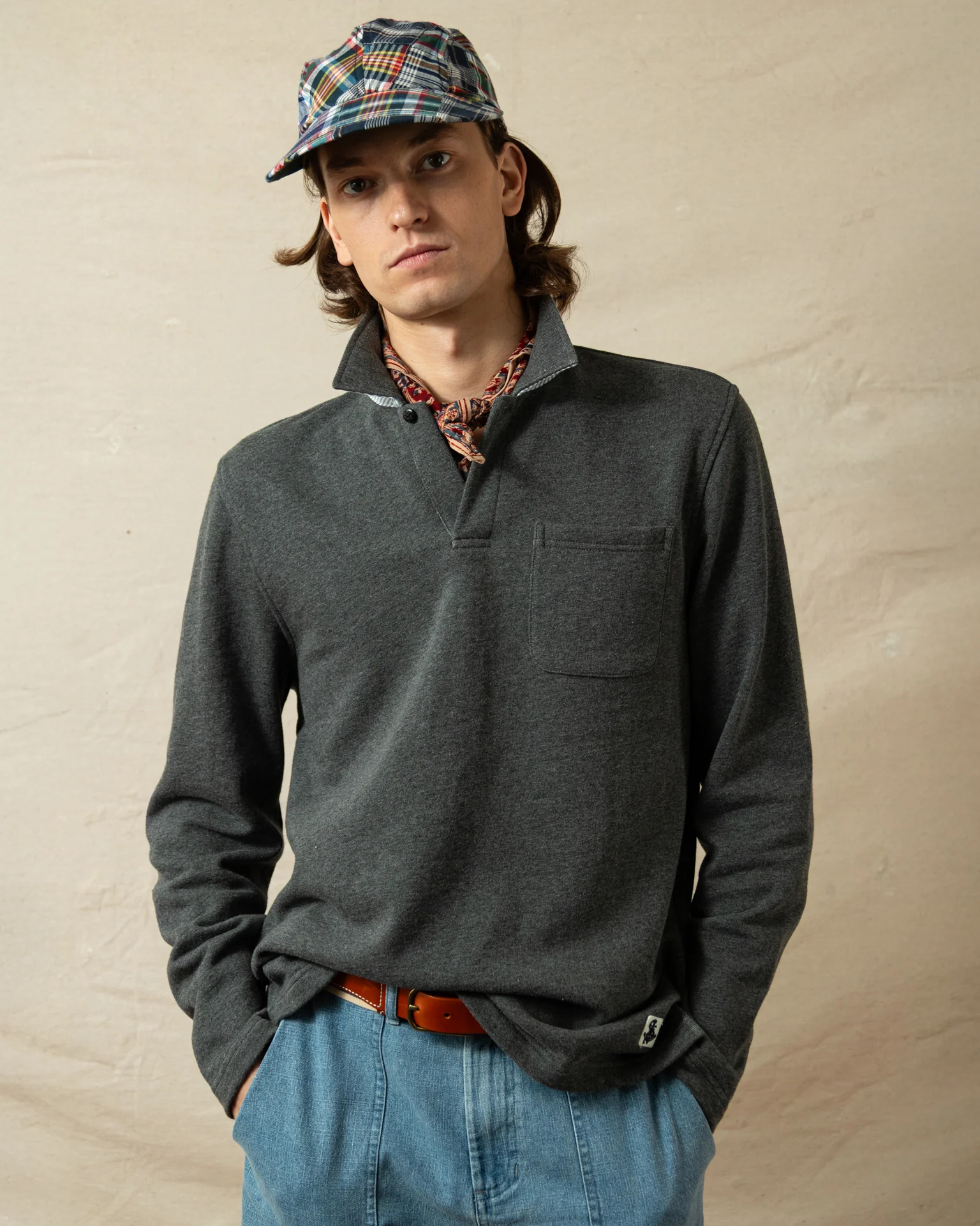 Swordfish in Navy Patchwork Madras - Image 4