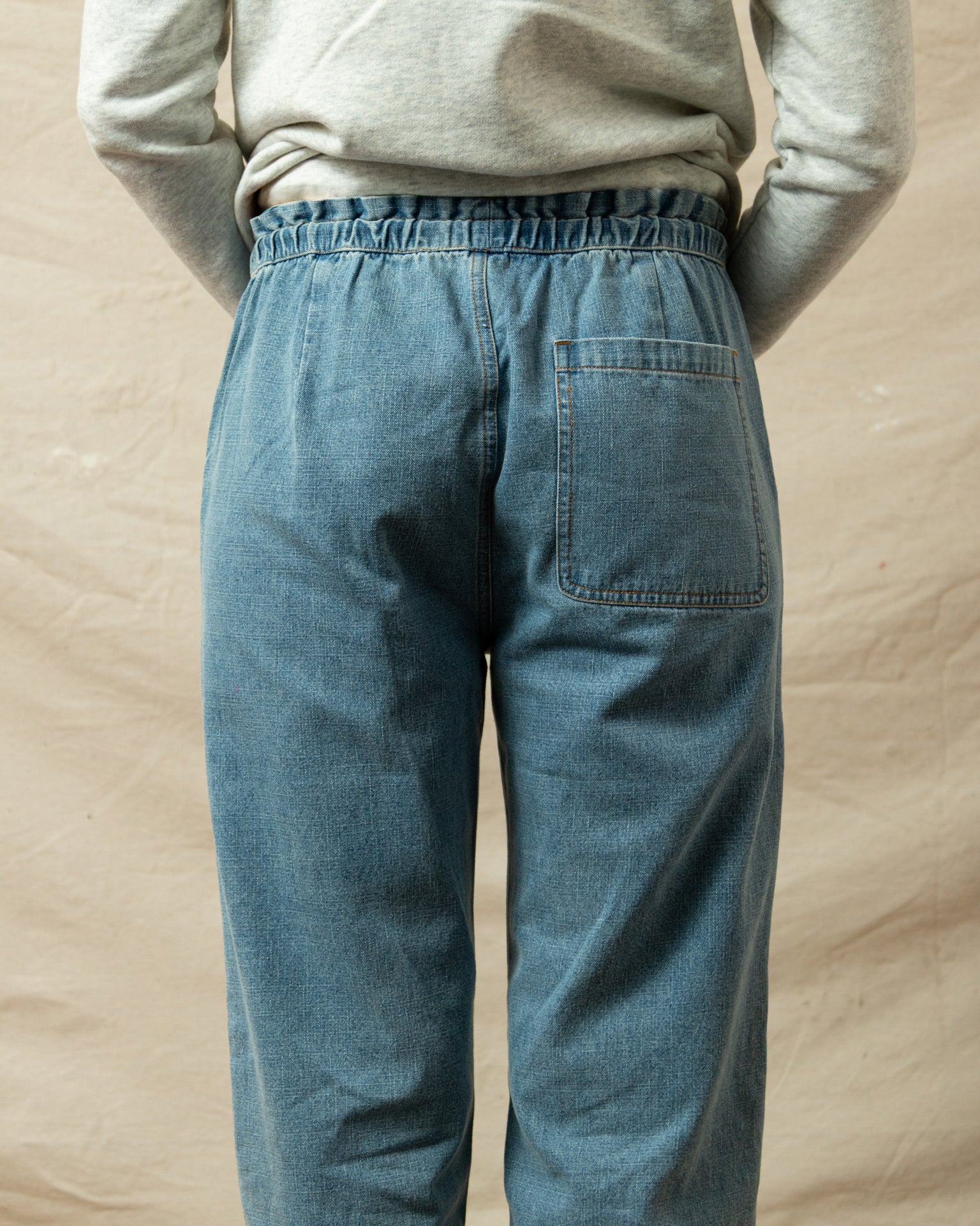 Women's Beach Pant in Light Wash Denim - Image 4