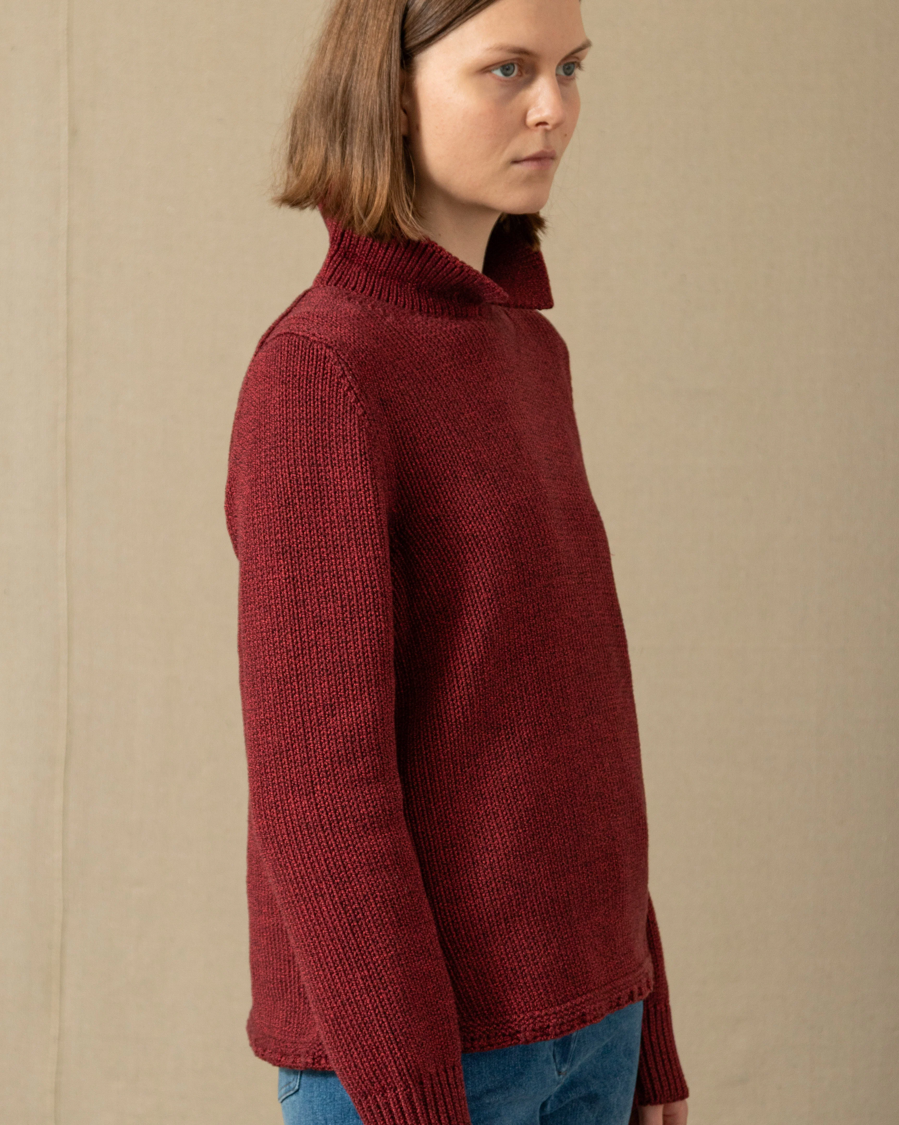 Women's Dock Sweater in Cranberry Mix - Image 4