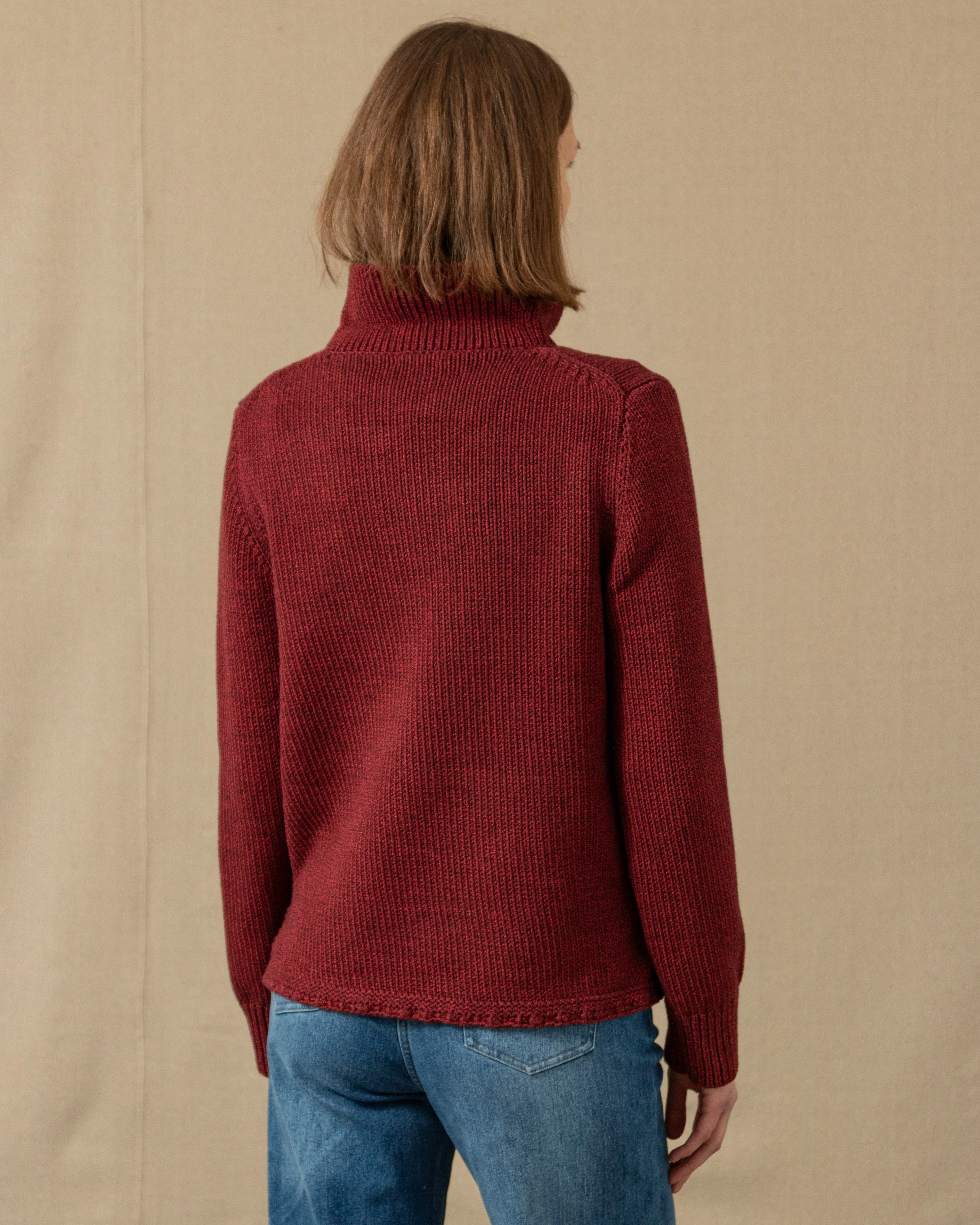 Women's Dock Sweater in Cranberry Mix - Image 6