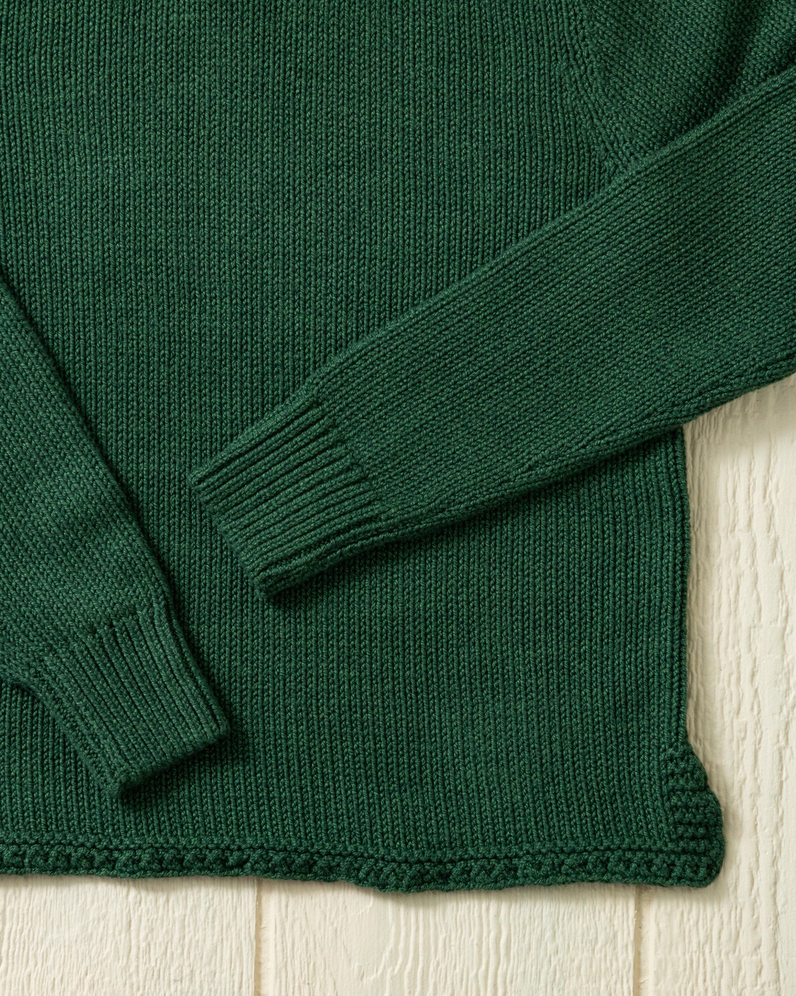 Women's Fisherman's Sweater in Forest Mix - Image 4