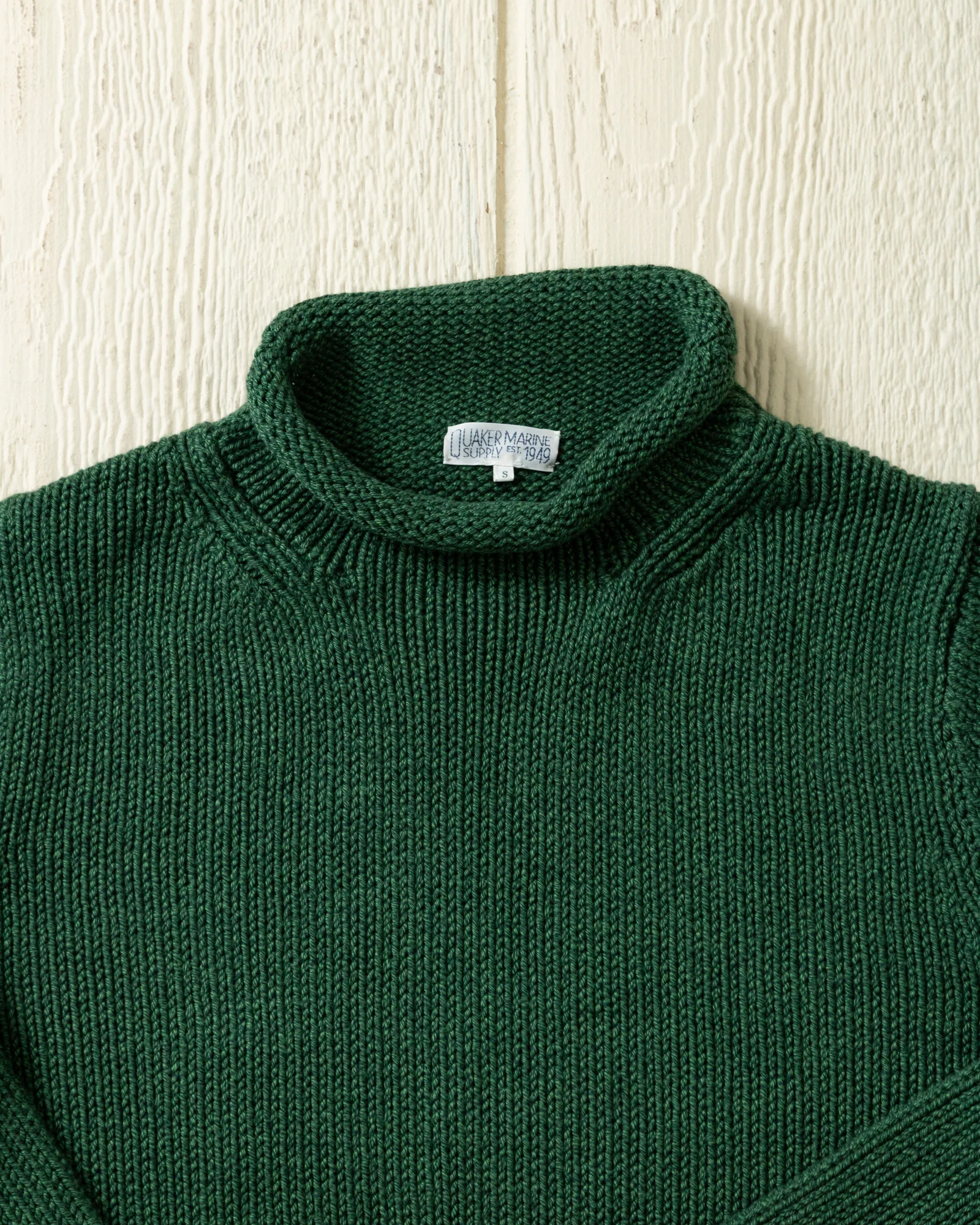 Women's Fisherman's Sweater in Forest Mix - Image 5