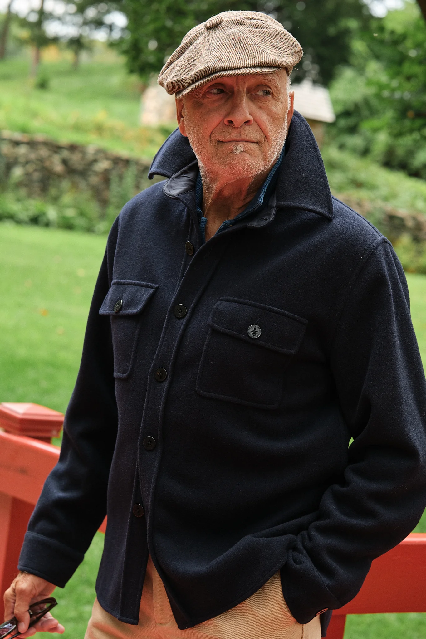 CPO Shirt Jacket in Navy Wool - Image 3