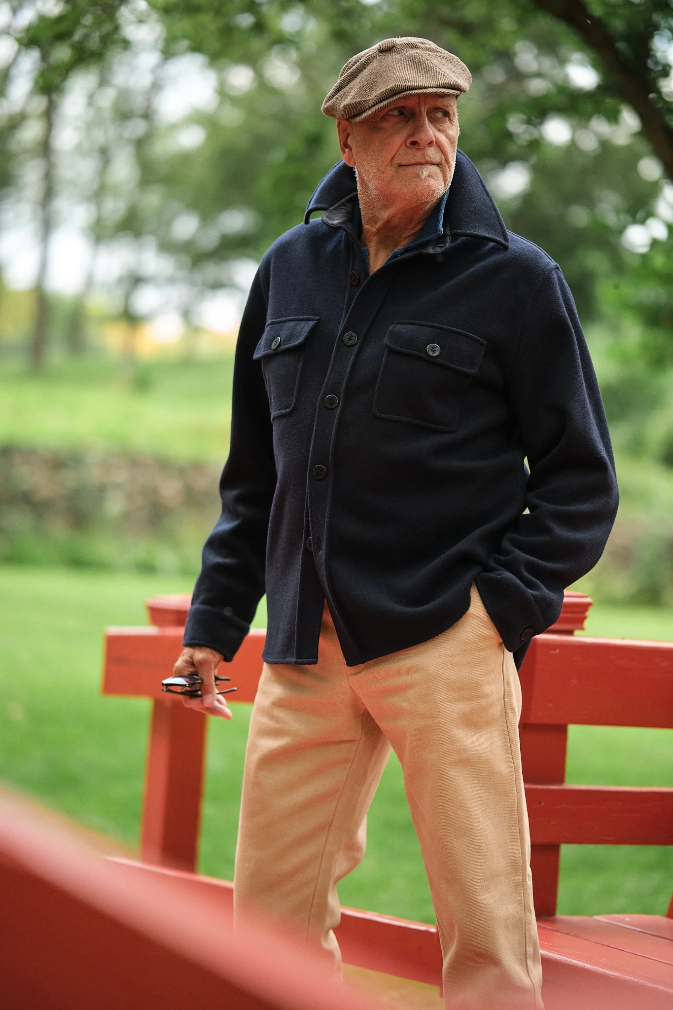 CPO Shirt Jacket in Navy Wool - Image 5