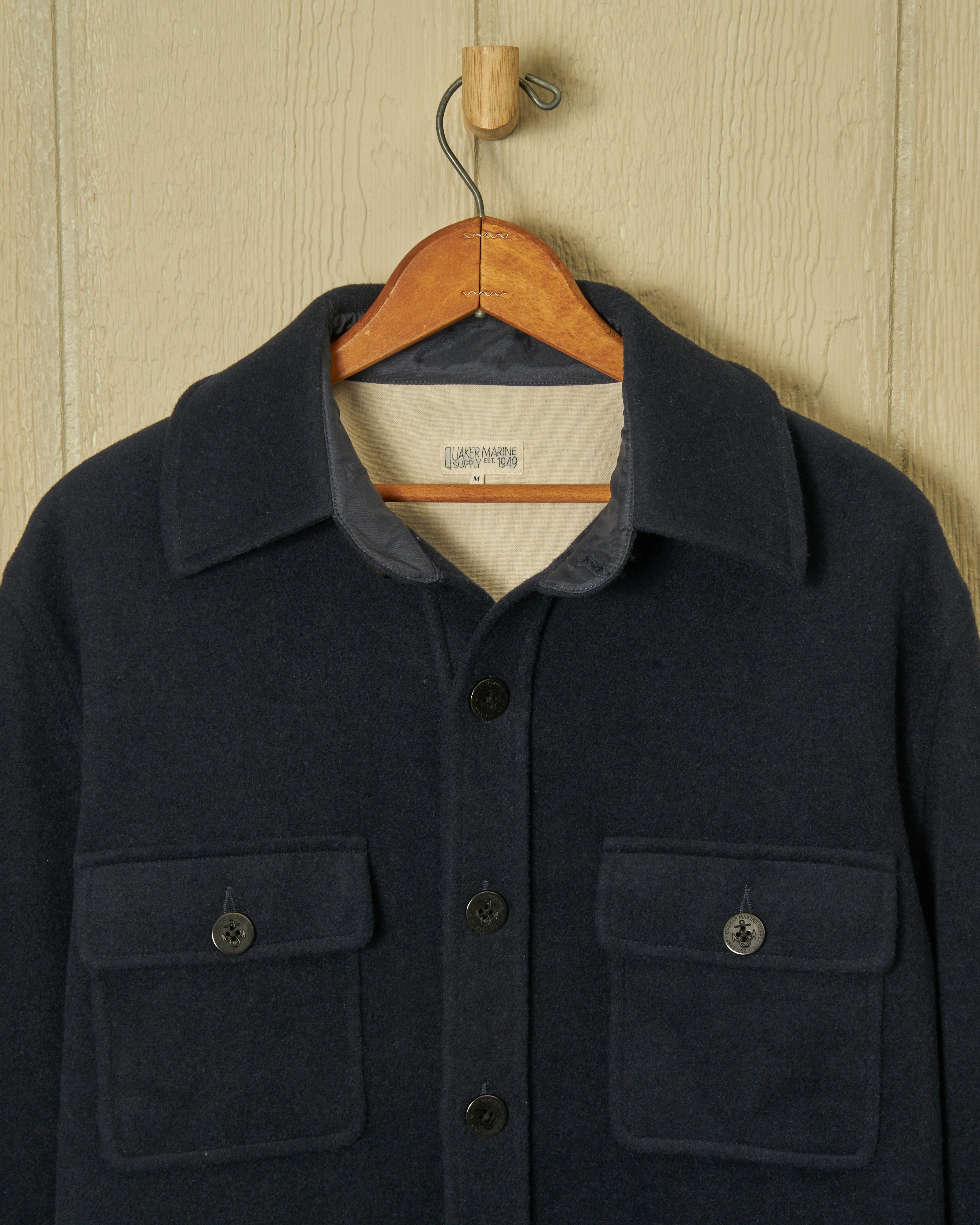 CPO Shirt Jacket in Navy Wool - Image 6